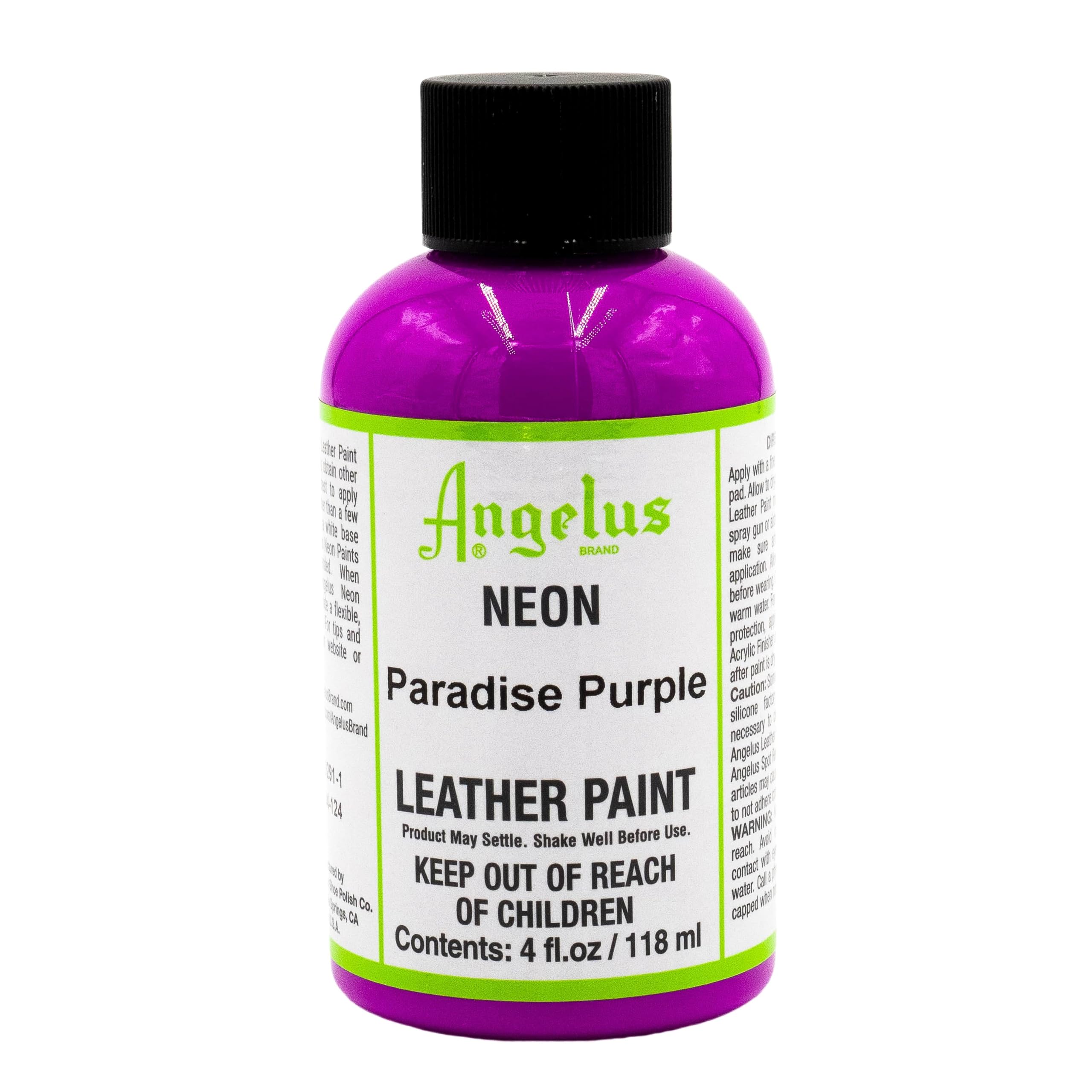 Angelus Purple Neon Leather Paint For Sneaker Customs And Shoes 4Oz - Paradise