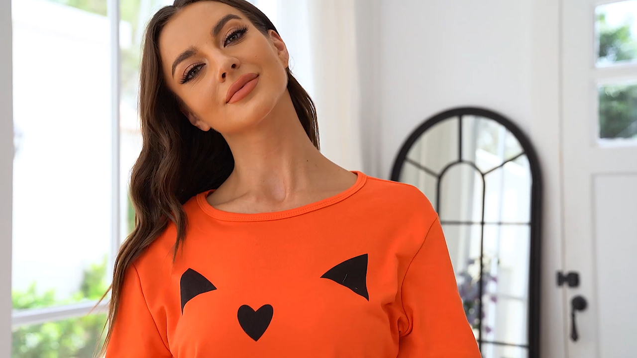 Pull D'Halloween Pour Femme Avec Motif Visage De Citrouille Effrayant