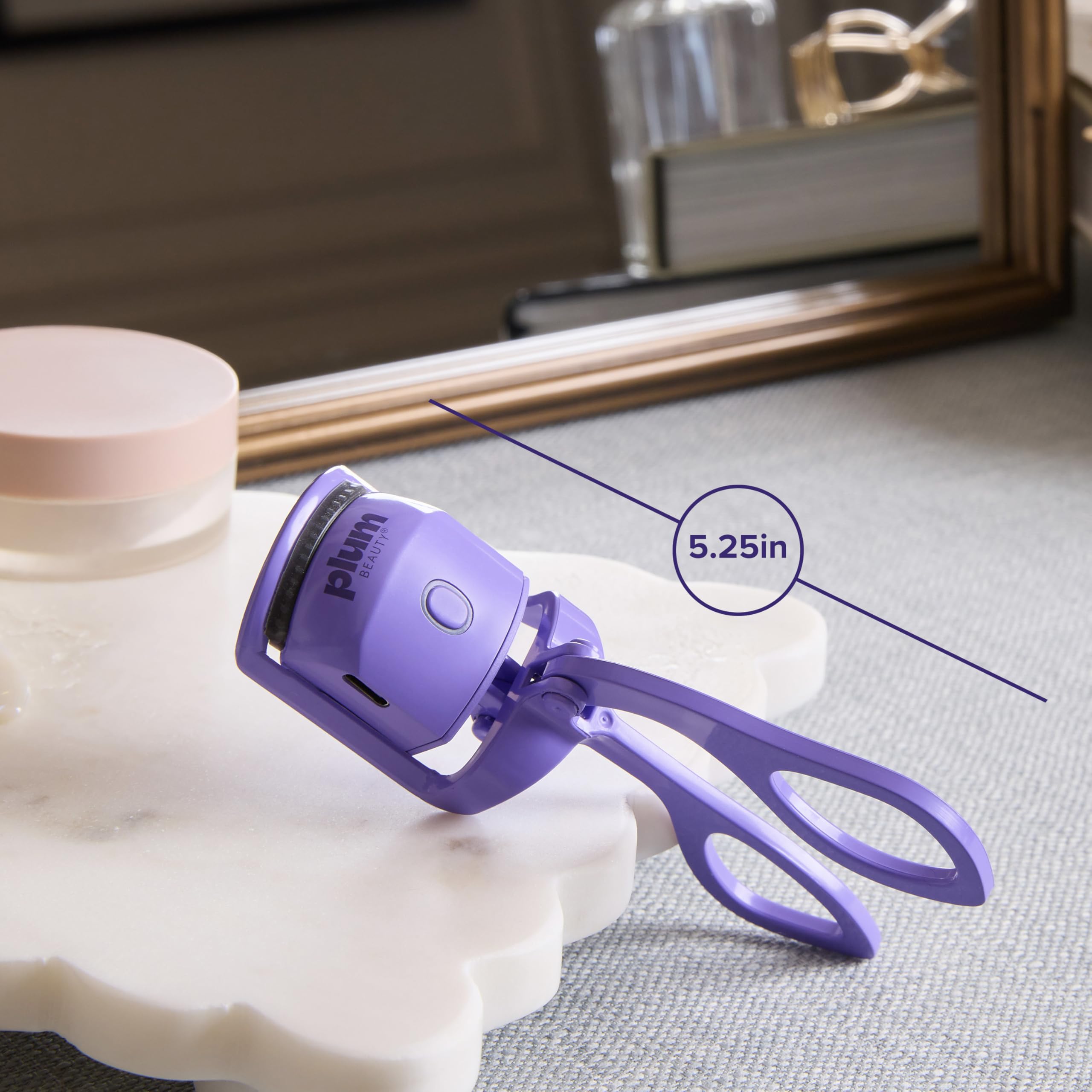 Plum Beauty Lash Lift Off Beheizte Wimpernzange - USB-C Wiederaufladbare Elektrische Wimpernzange mit 2 Temperaturstufen - Langanhaltend, No-Pinch Lash Lift für mühelose, weit wache Augen