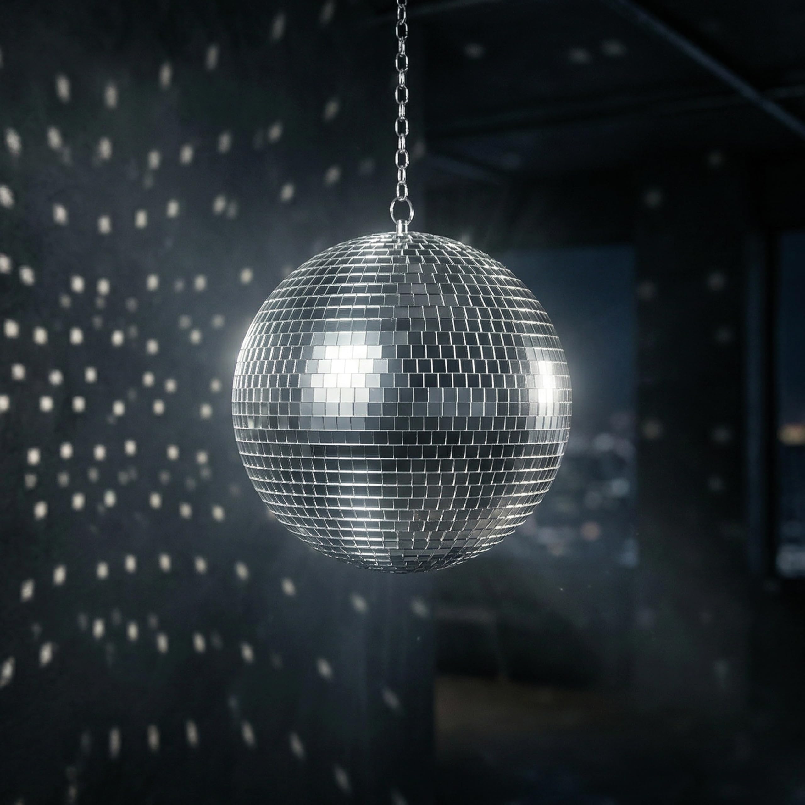 P'tit Clown 71198 - Bola facetada de 30 cm de diámetro, decoración Discoteca y veladas años 70/80 - Ambiente Festivo para Fiestas, Carnaval, Año Nuevo, Noche temática