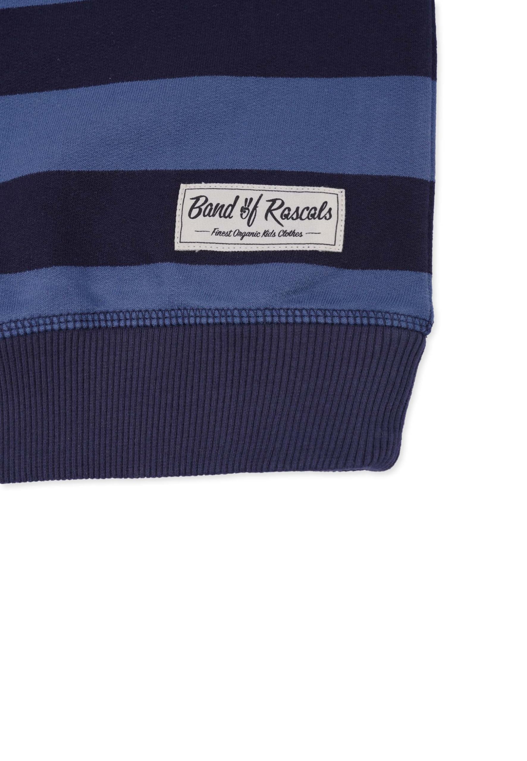 Band of Rascals Dziecięca bluza z długim rękawem w paski bawełna ekologiczna, granatowy, 152