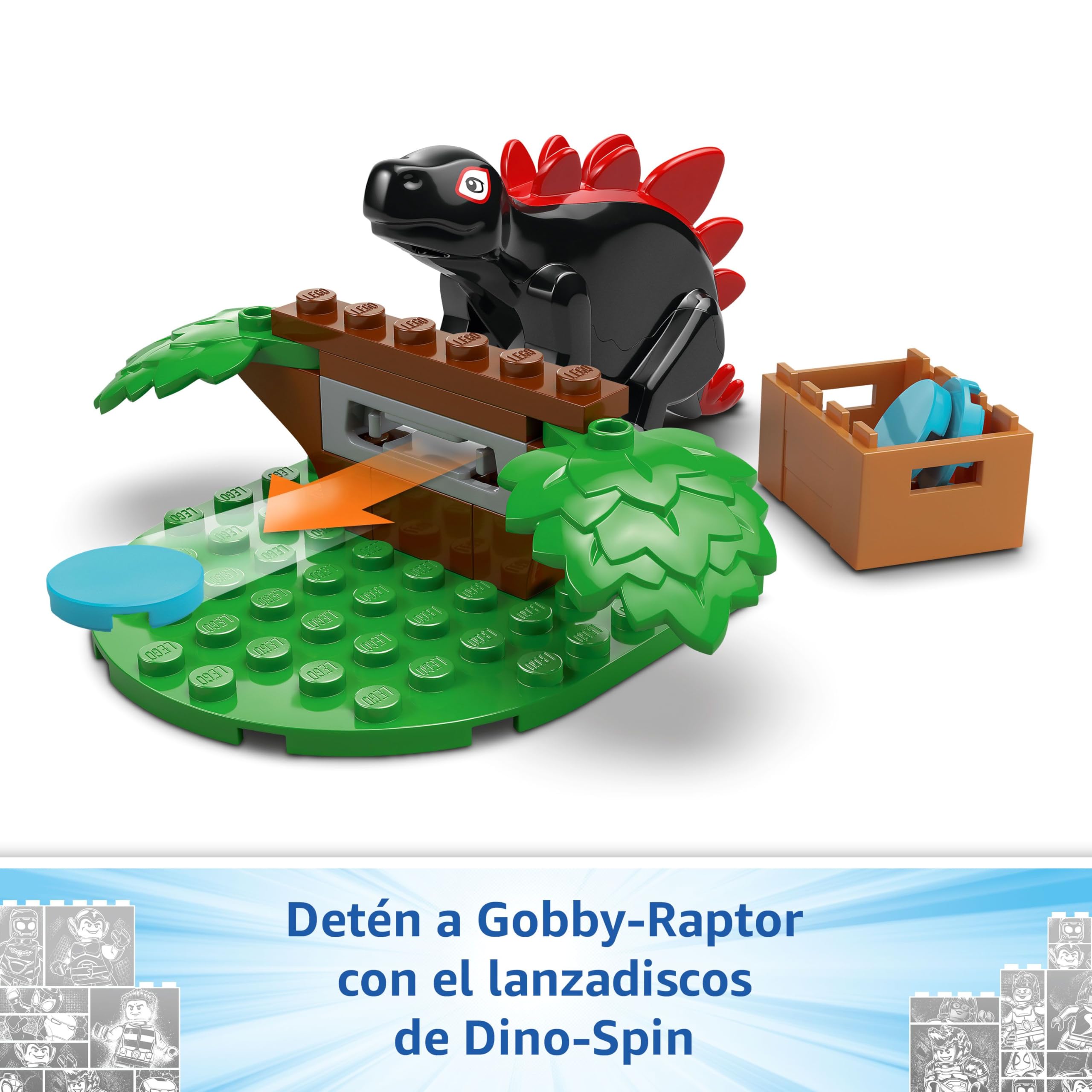 LEGO Marvel Spidey y Gobby: Batalla de Raptores en la Base de la Casa del Árbol, Dinosaurios de Juguete, Minifigura Spider Fantasma, Regalo para Niños y Niñas de 4 + Años Spidey y su Superequipo 11200