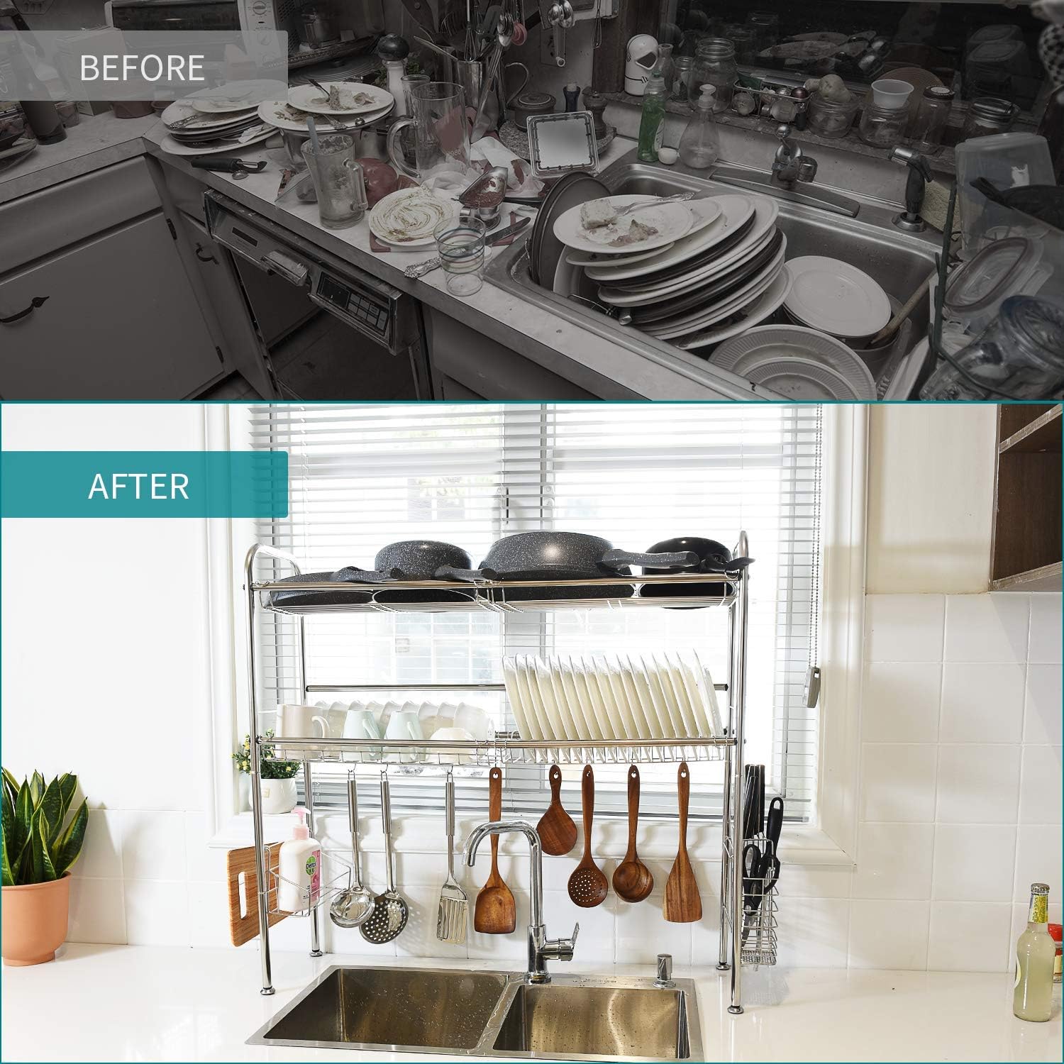 Review Discount JZBRAIN Over The Sink Dish Drying Rack, 1 PCS (Silver01) Big Sale JZBRAIN Over The Sink Dish Drying Rack, 1 PCS (Silver01)