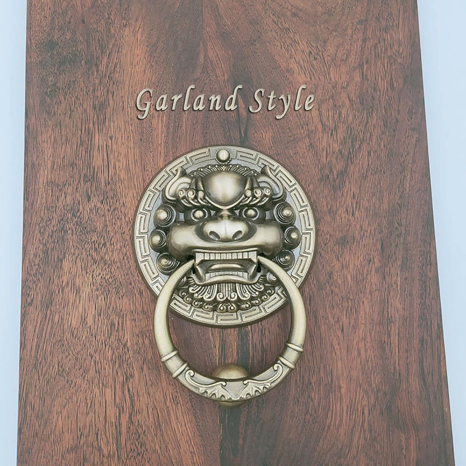 Brass Door Knocker, Animal Head Lion Head Antique Door Knocker Handle, Antique Bronze Finish, Strong Three-Dimensional Effect, Suitable As Front Door Drawer Wardrobe Chair Decoration Handle