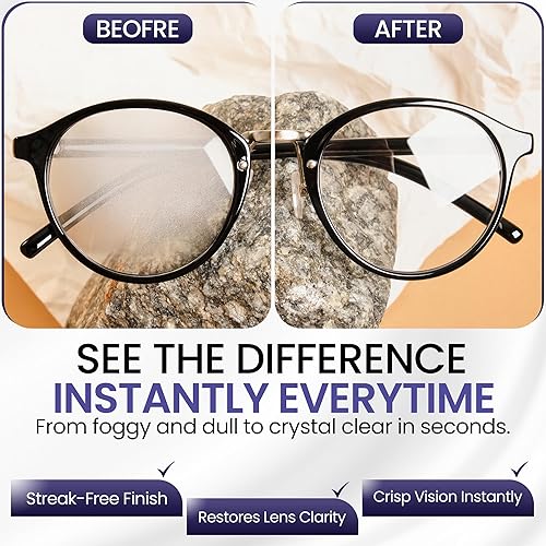 Miniatura 6 de Paño de limpieza para gafas, eficaz en todas las lentes (revestimiento AR incluido) y pantallas, paño de limpieza de lentes de microfibra antivaho –