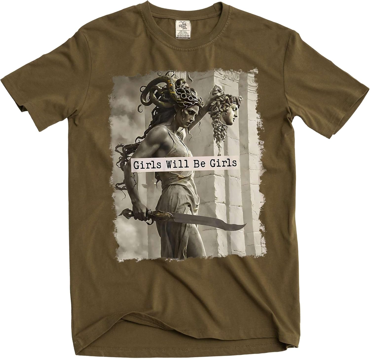 Girls Will Be Girls Shirt, Medusa with The Head of Perseus Tee, Feminist Shirt