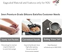 Vista 5 de Olla de silicona para freidora de aire de 5.3 cuartos de galón, cuenco, cesta, accesorios de horno para freidoras de aire seguras para alimentos