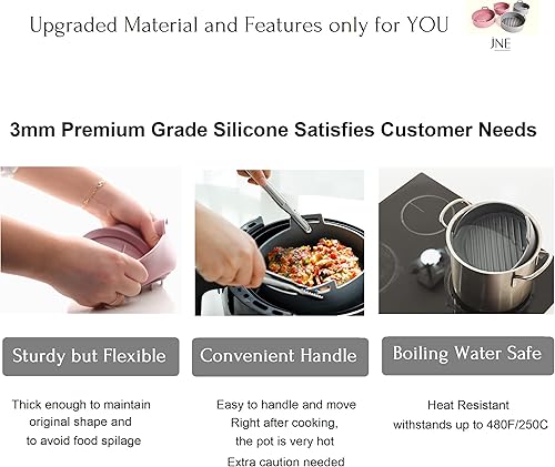 Miniatura 5 de Olla de silicona prémium de 53 cuartos de galón cuenco canasta  Accesorios de horno para freidora de aire seguros para alimentos fácil de limpiar