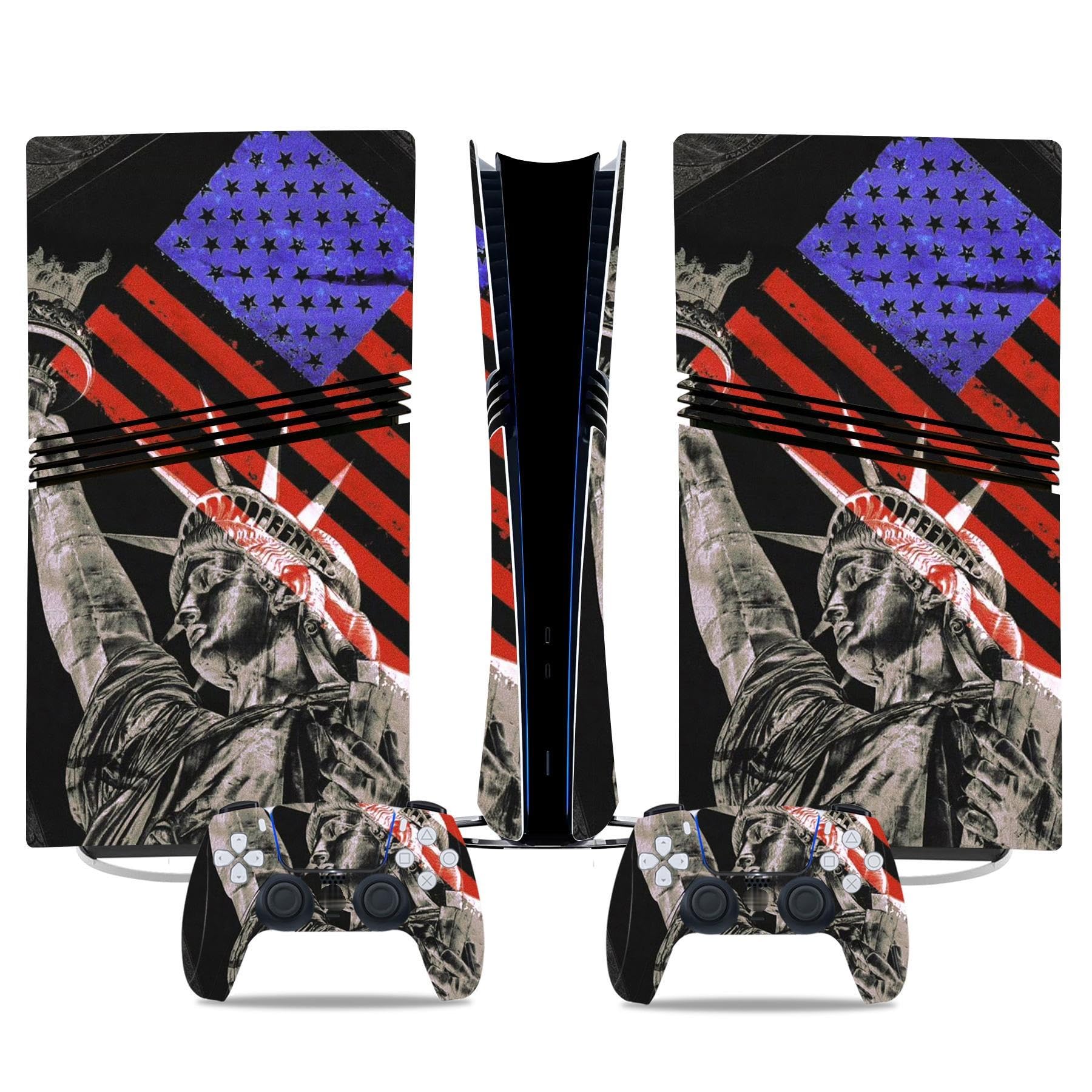 para PS5 Pro Skin Digital Edition Consola Controlador Fundas Vinilo Envolturas Resistentes Los Arañazos Compatible para PS5 Digital Edition Pro 06715 Envolturas Piel Regalo