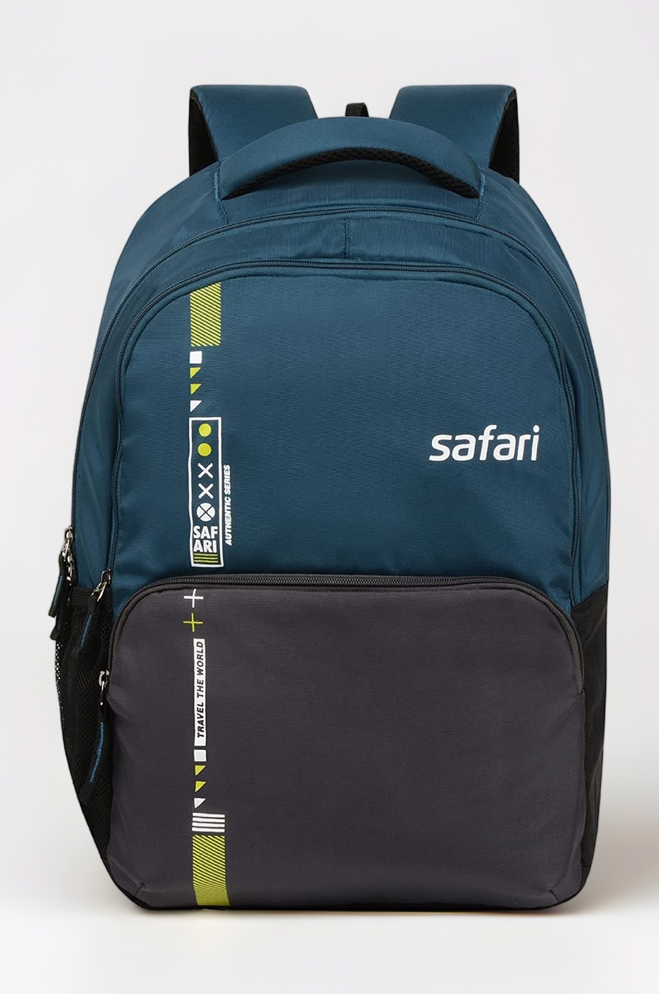 Safari Quill 5 Compartment Laptop Backpack 26 Ltrs Water Resistant Fabric - Blue, L (QUILL19CBBLU)