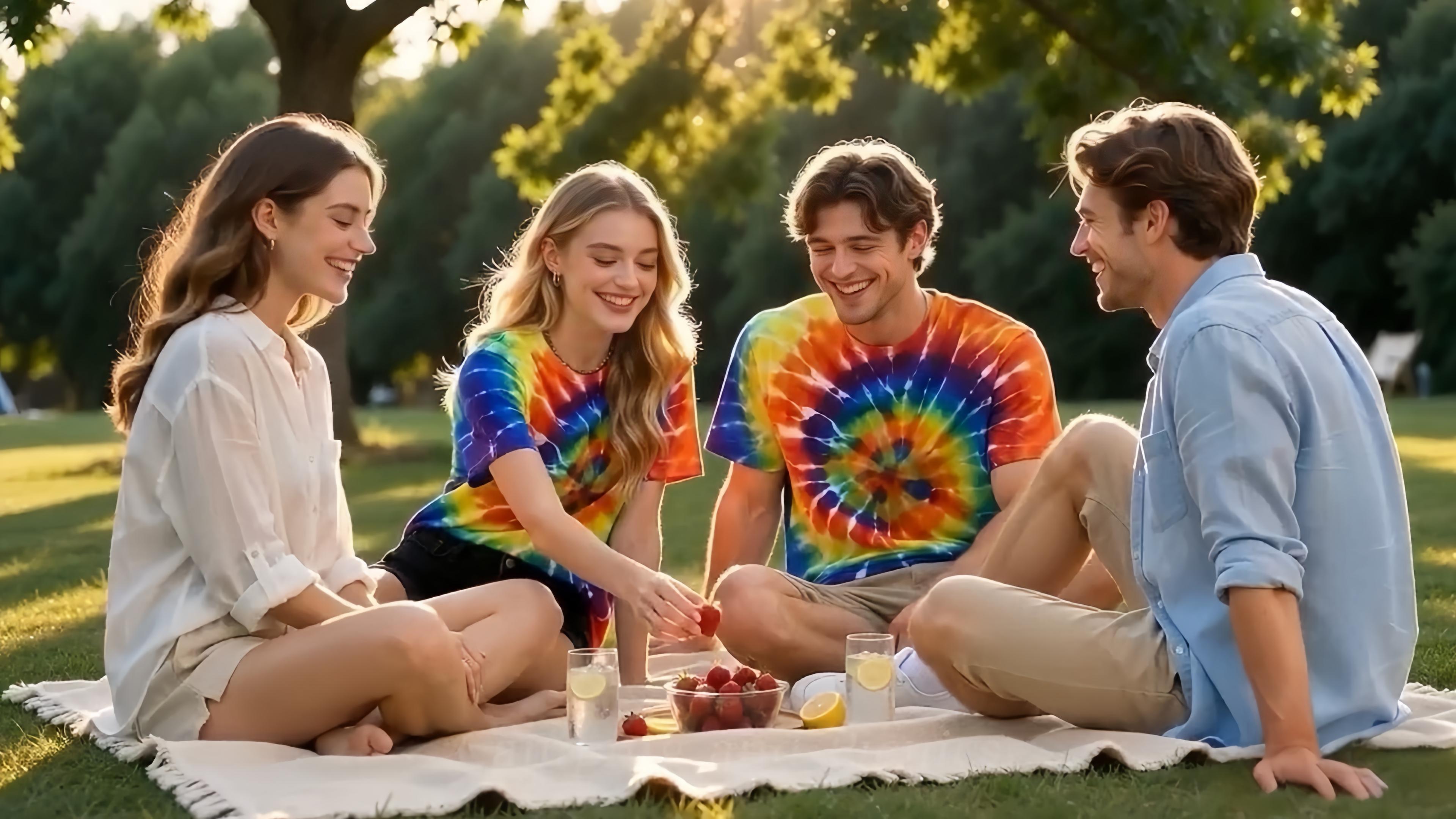 notdyedTシャツ Tie Dye Shirts for Men Women, Short Sleeve Mens Tie Dye Shirts