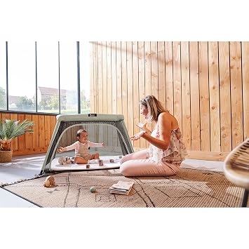Babymoov Moov & Comfy 3-in-1 Travel Crib & Pack and Play, Lightweight Baby Playpen, Portable Play Yard and Infant Bassinet (Certified for Overnight Sleep US & Canada)