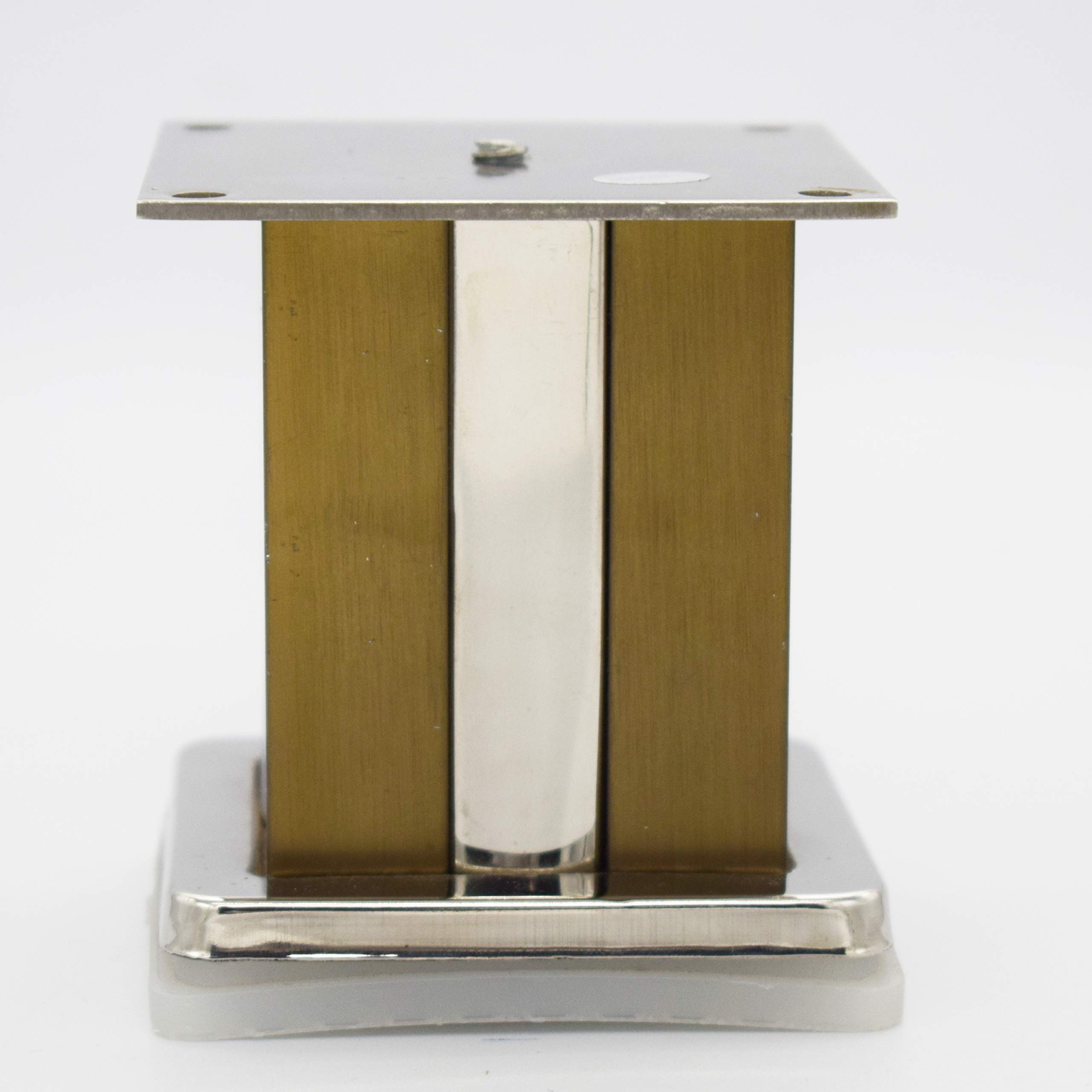 RAB Sofa Legs Stainless Steel (Code:-SQR 50-50MM, Finish :- Golden, Size:-3", 1 Piece)