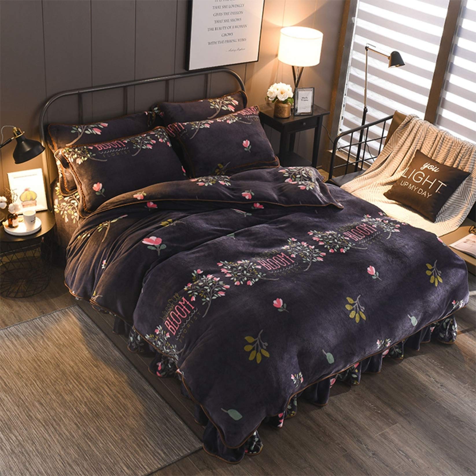 Amazon｜[ZS2L7] 寝具カバーセット 4点セット2枚枕カバー カラー2 2m