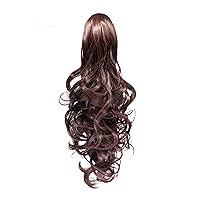 Vista 11 de Extensión de pelo Onedor, coleta sintética y rizada de 20 pulgadas con broche, 6.7 oz con broche de garra