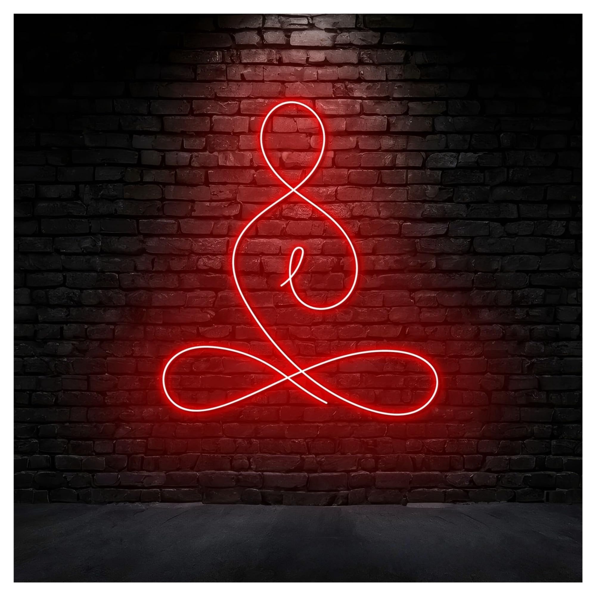 RONGCH Hanging Art Neon Signs Yoga Line Art Neon Sign Pose Room Home Wall Decor for Gym Studio Meditation Signs Illuminated Lamp 45cm