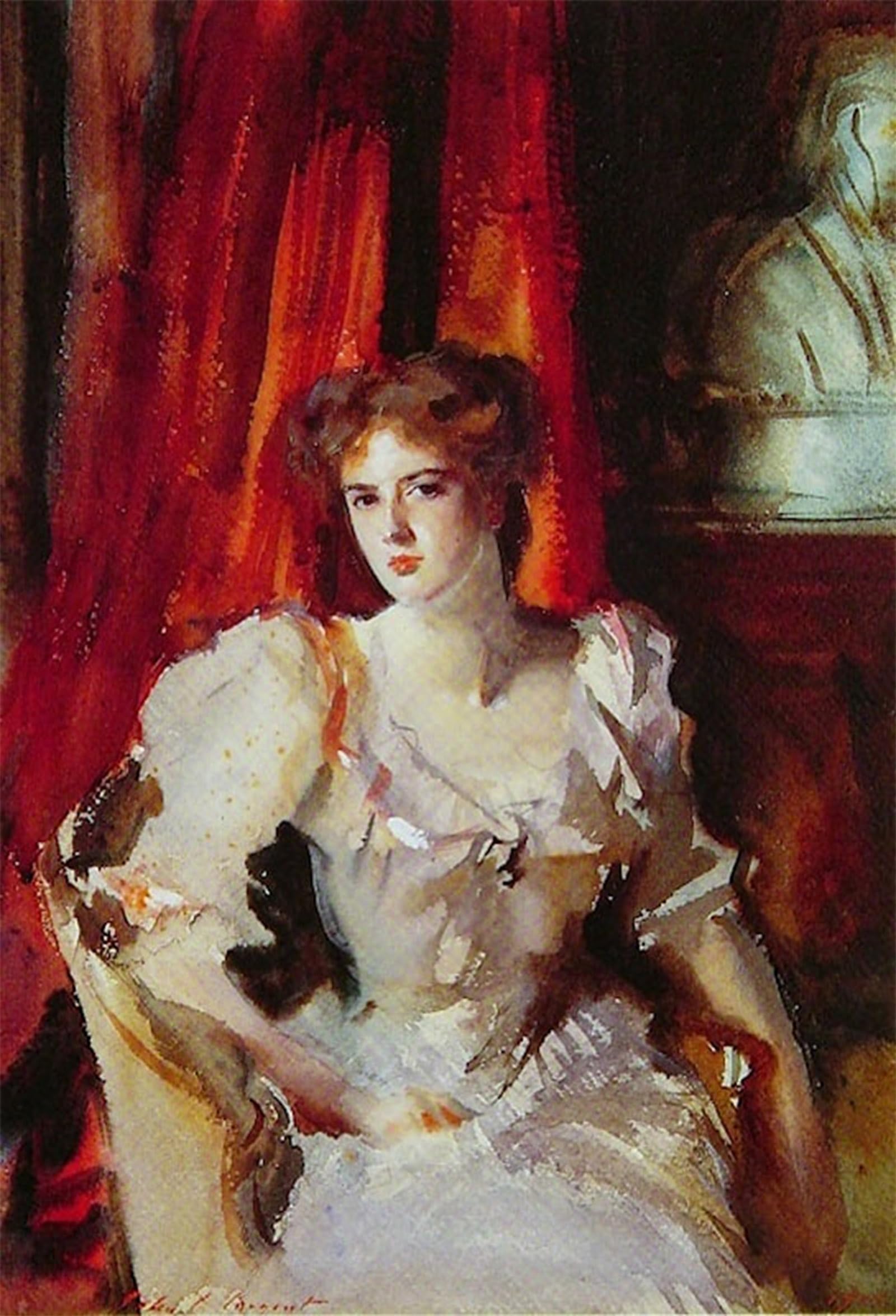Posteriik No Frame Vintage Print Pop Art Landscape Artwork Miss Eden By John Singer Sargent Art Prints For Office Home Decor 60X90cm