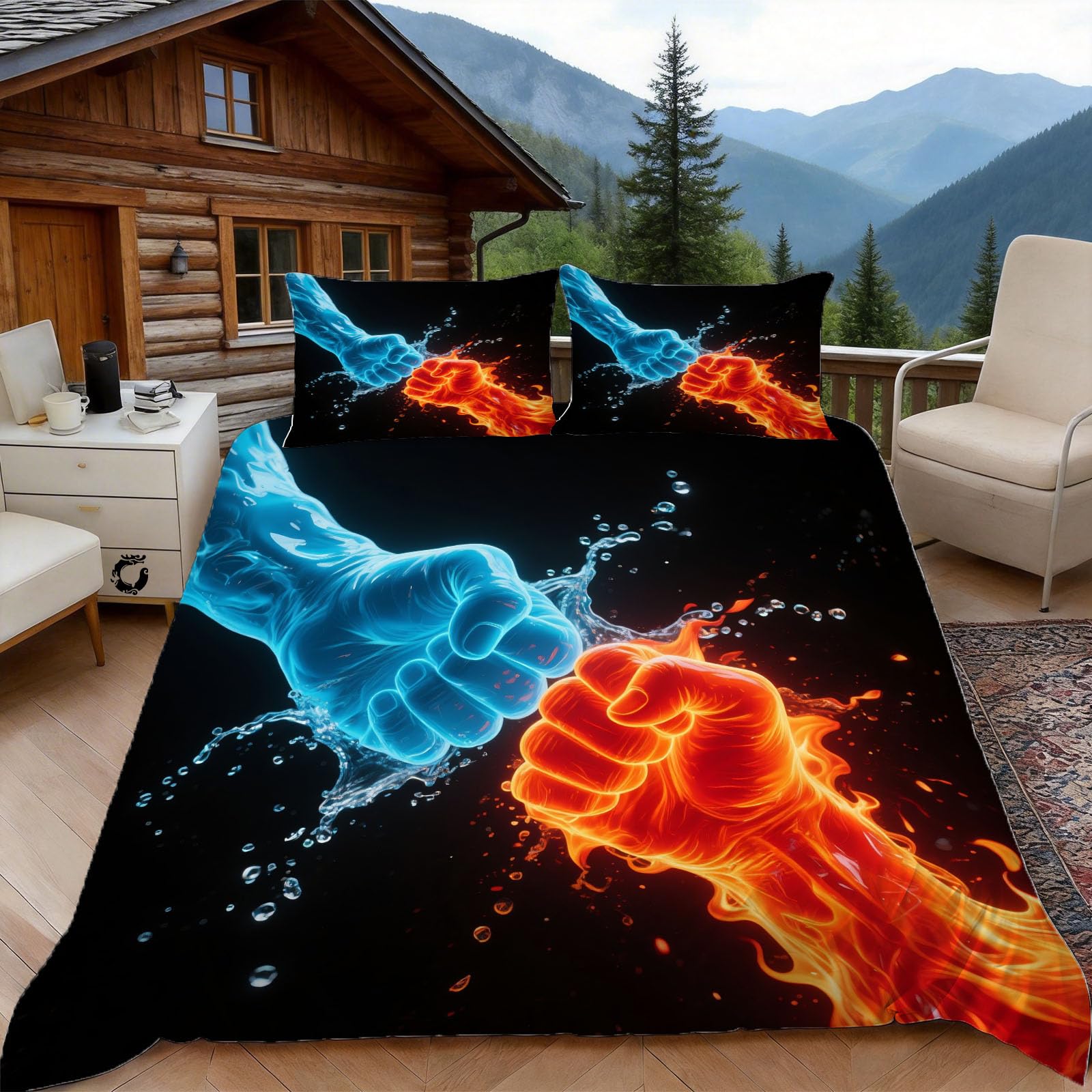 Housse de Couette 220x240 Poing Microfibre pour des Nuits Douillettes à Deux