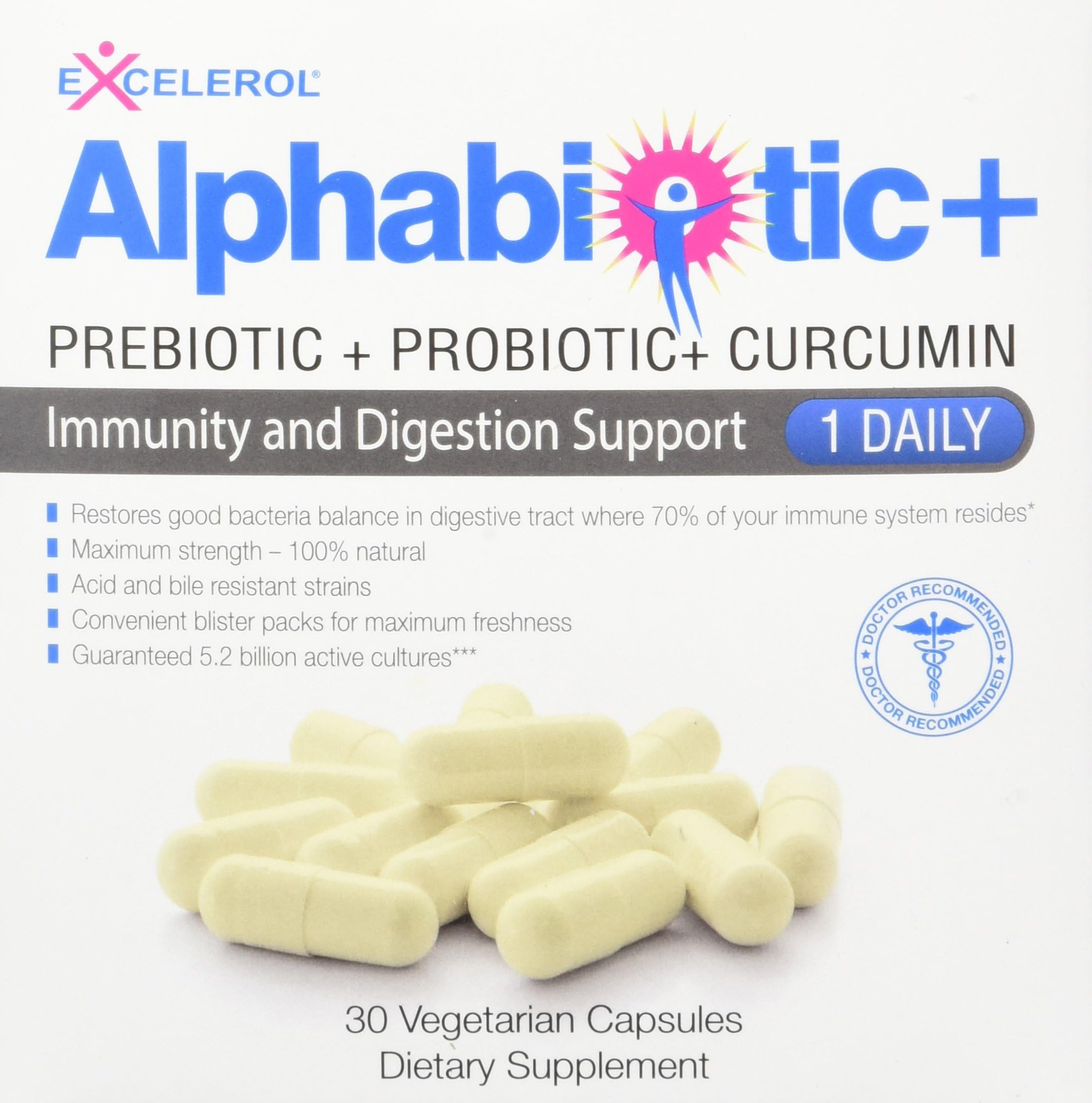 Excelerol Alpha Biotic Plus Probiotic Supplement, 30 Count