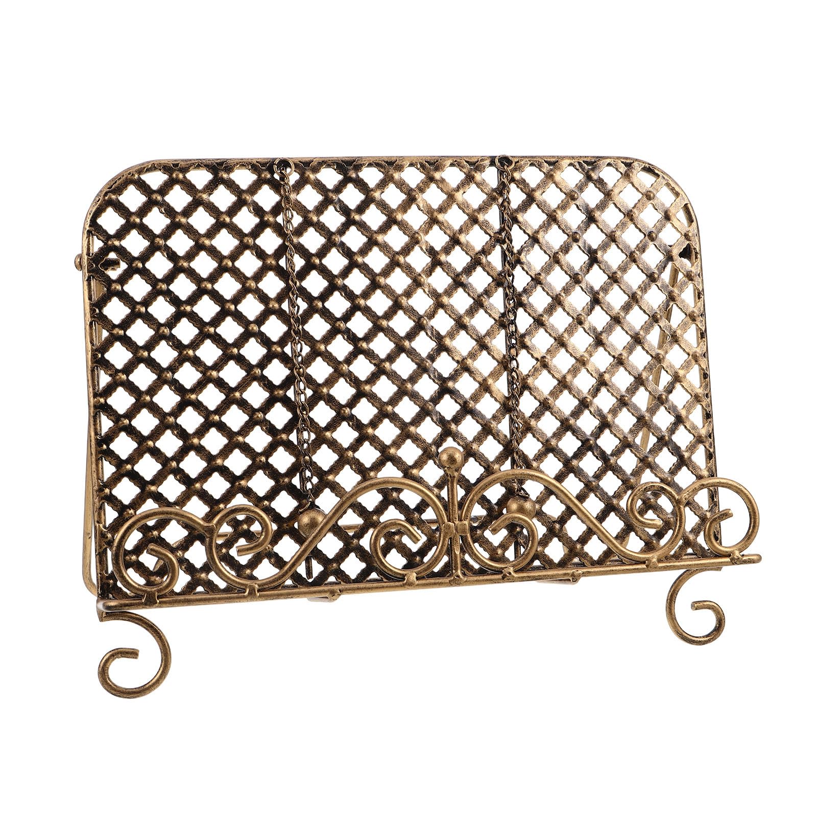 Estante de Hierro para Libros de Recetas, Plegable, 32x26x4 CM