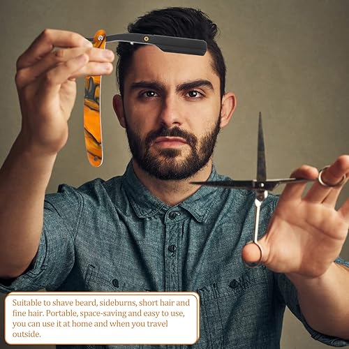 Miniatura 4 de Healifty 2 unids Vintage Barber Razor Holder para Hombres Chrome Razor Metal Shaving Manual para Hombres Cabeza Shaver