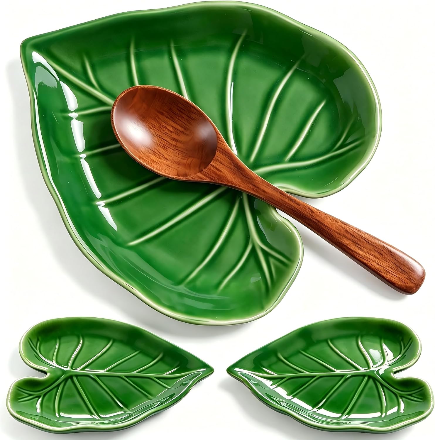 2 Pack Spoon Rest for Stove Top, Ceramic Kitchen Decor Utensil Holder