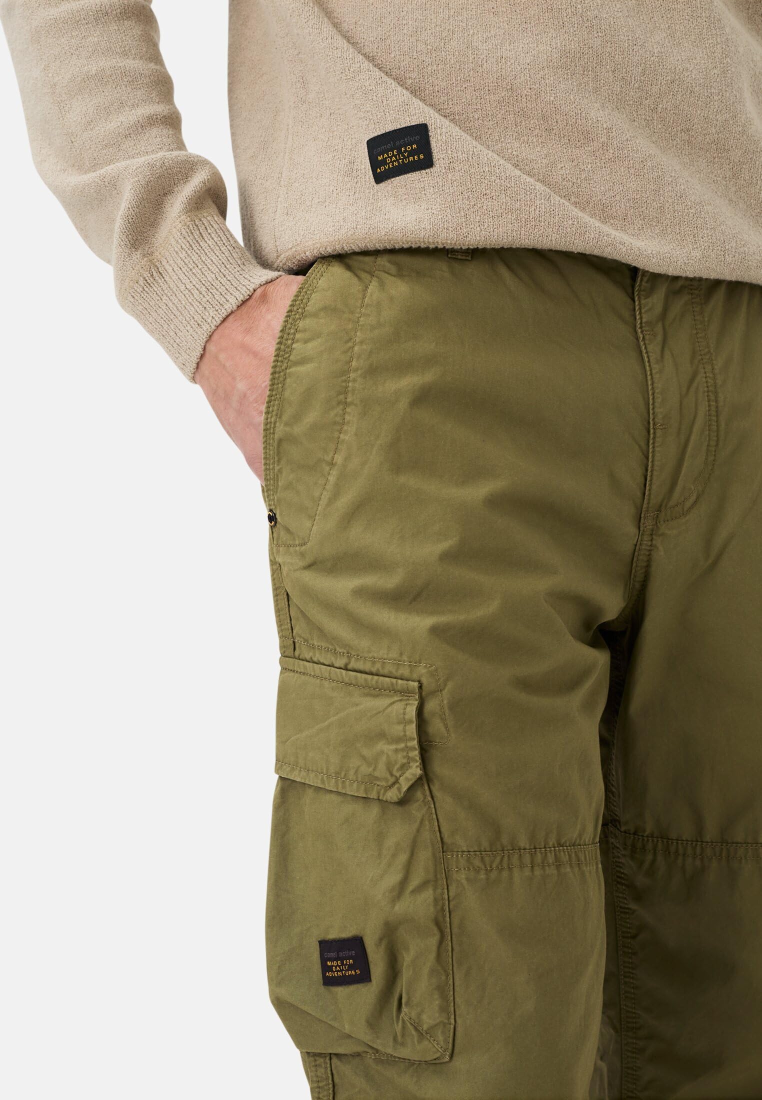 camel active Herren Cargo Shorts | Shorts mit praktischen Cargotaschen aus reiner Baumwolle im Regular Fit, strapazierfähig und pflegeleicht