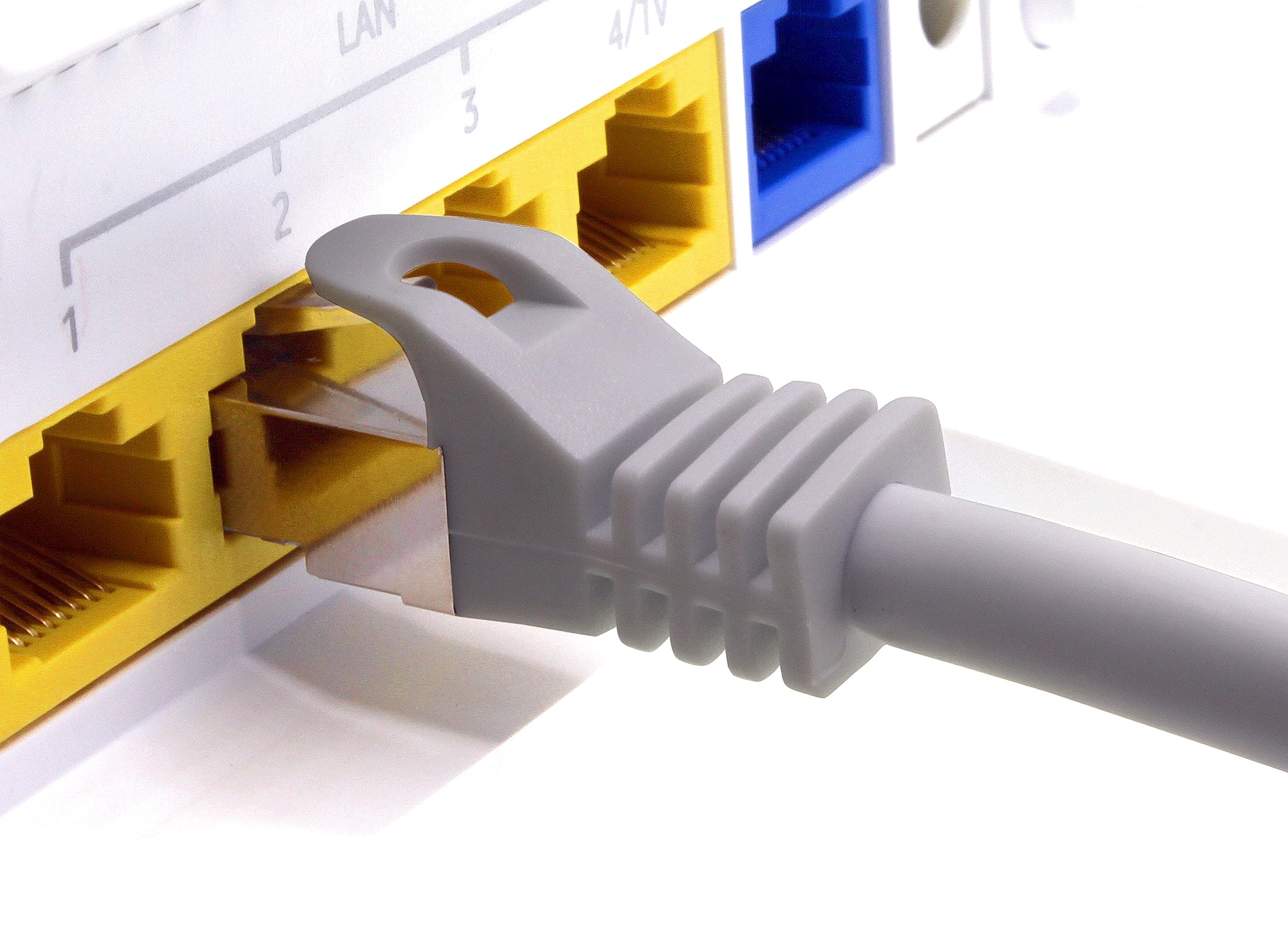10x 7.5 M - Cable de Red CAT-7 Cat.7, Ethernet, Lan y Cable de Empalme RJ-45 SFTP 10GB/s - 10 Colores