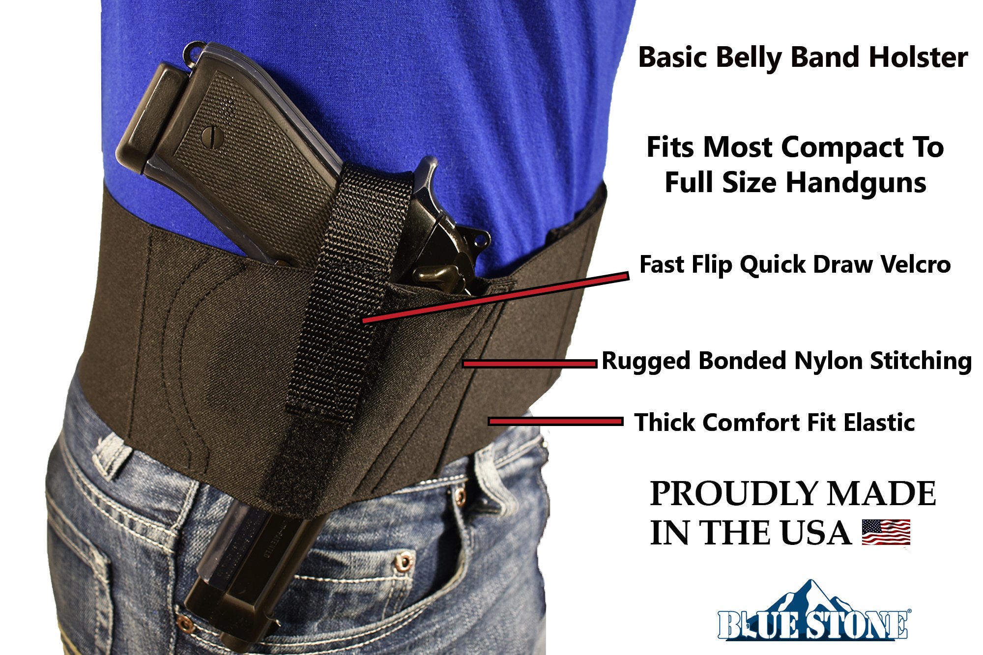 Cytac Holster Inside Pants Gun Belts (Right Hand), Black, Medium/Small