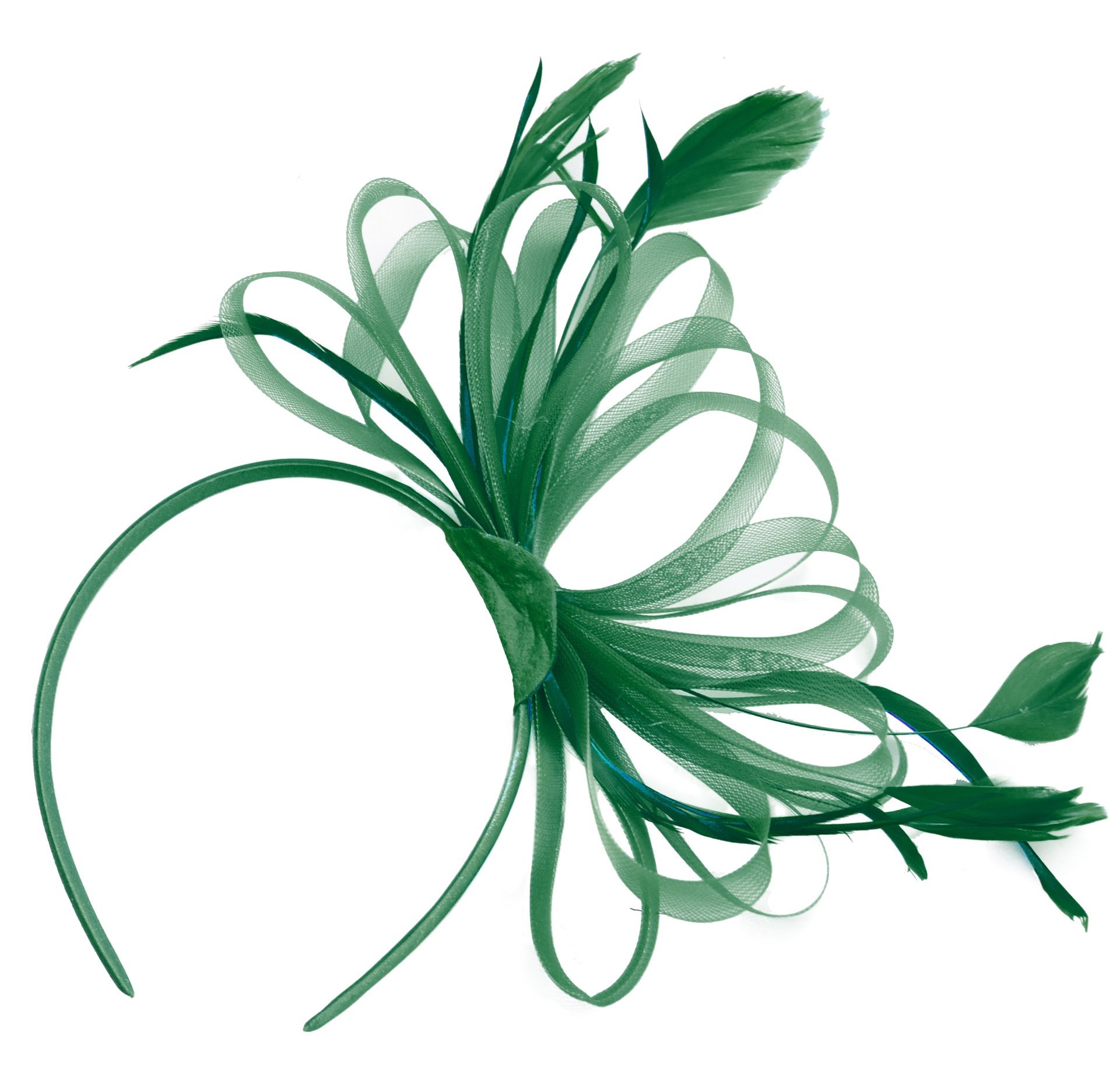 CapriliteLarge Wedding Races Party Fascinator Net Hat and Feathers