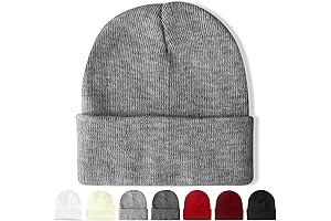 NPQQUAN Unisex Grey Beanie for Men