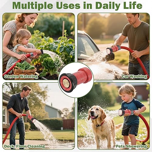 Miniatura 7 de 1-12 "NSTNH Boquilla de manguera de fuego Spray policarbonato Jet Fog Bombero industrial 1.5 "Boquilla 75 gpm Equipo de fuego