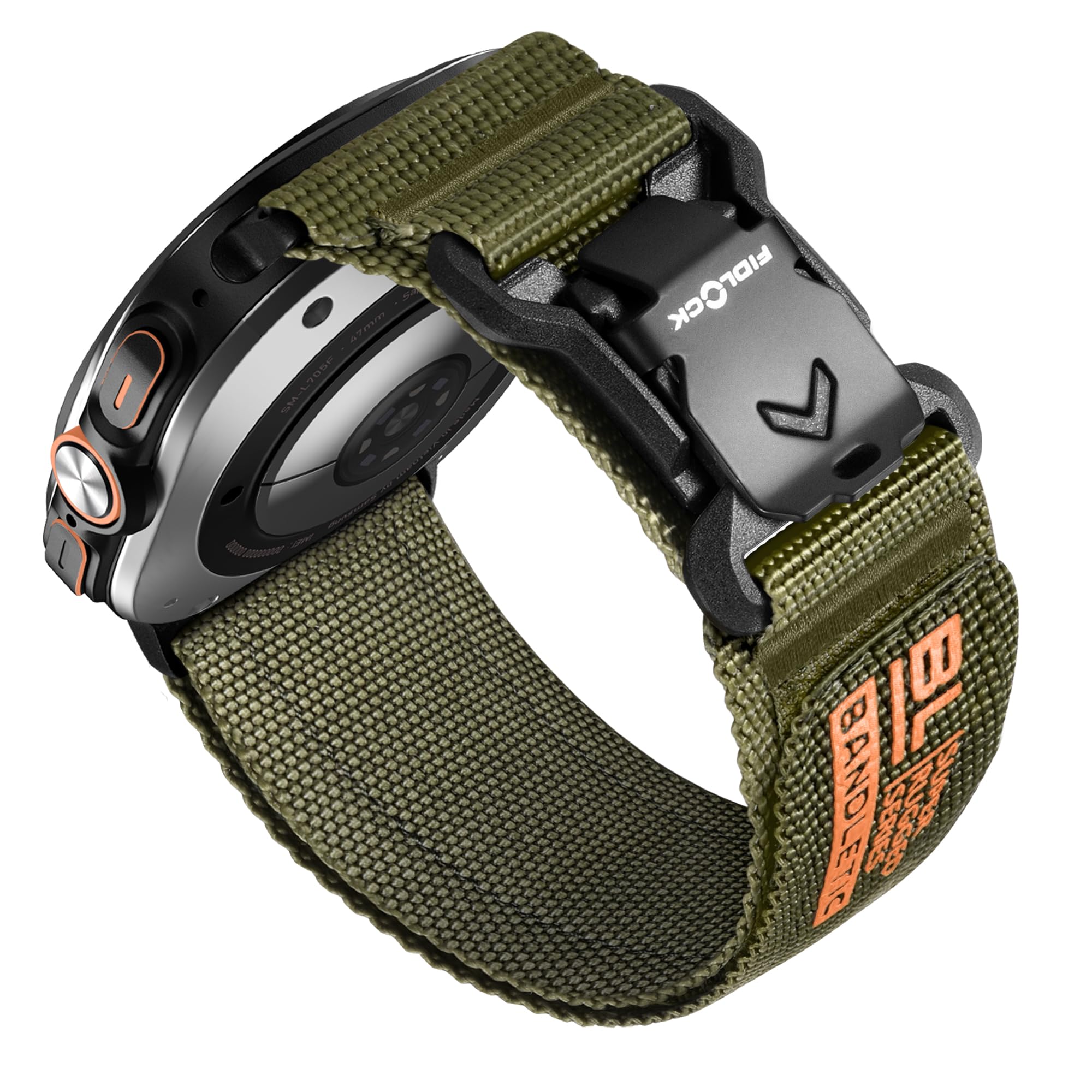 Bandletic R-Nylon Bands Compatible with Samsung Galaxy Watch Ultra Band 47mm for Men and Women Soft Nylon Sport