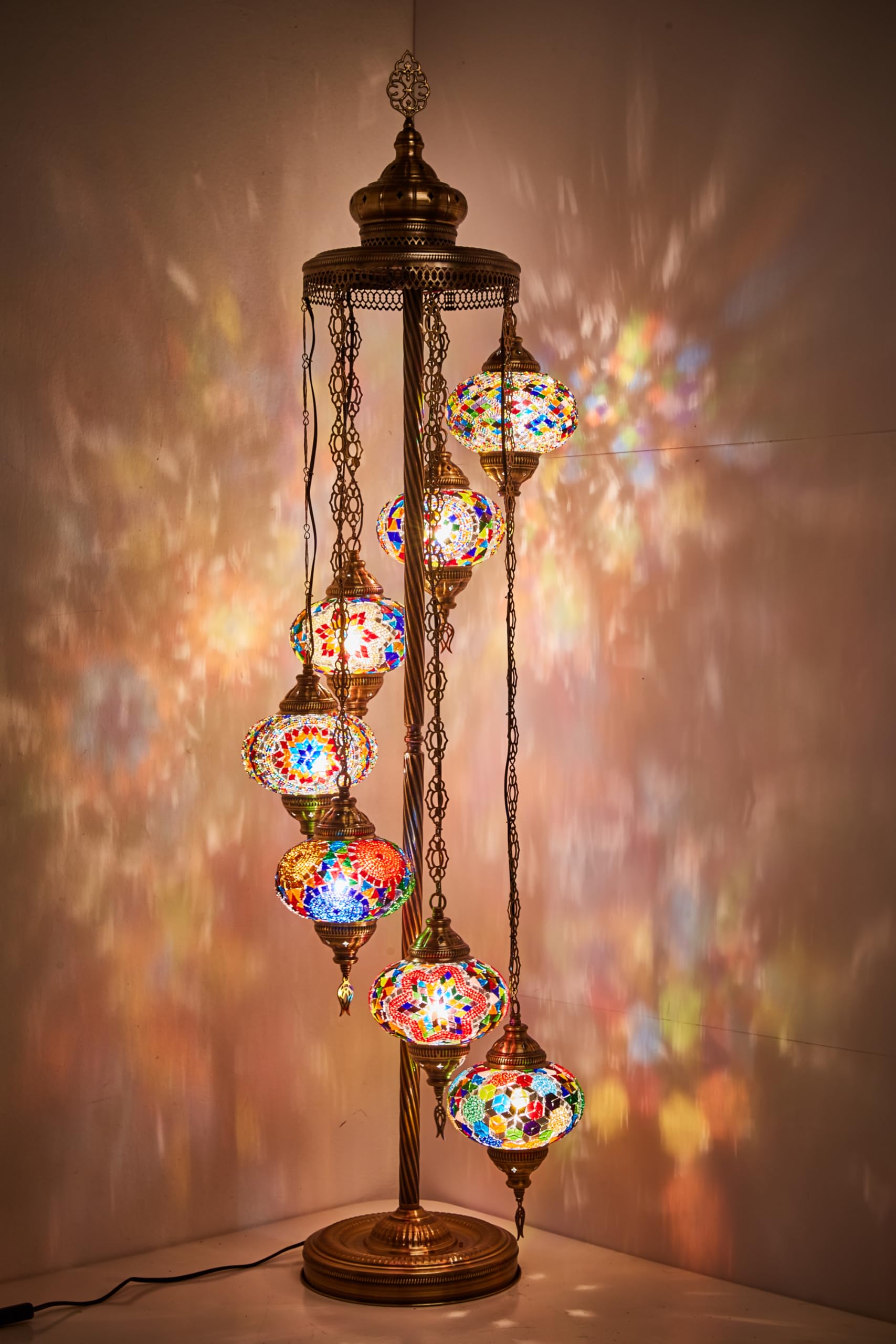 Amazon.com: DEMMEX Turkish Mosaic Floor Lamp, 7-Globe Moroccan