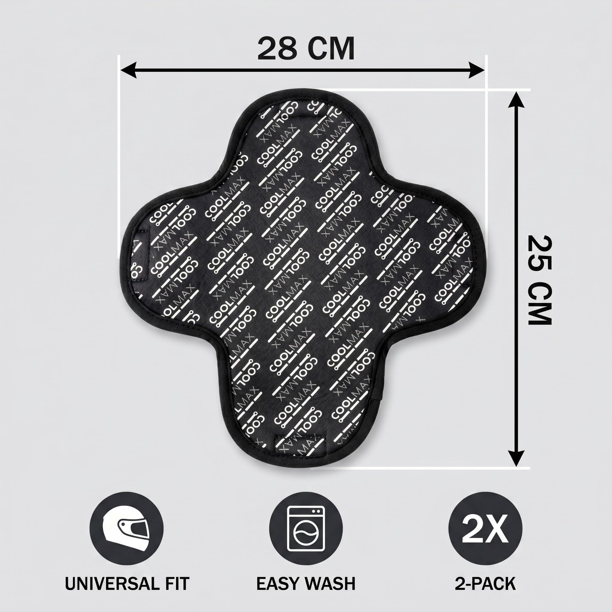 2 Imbottitura casco moto, ricambio per casco da bicicletta, imbottitura in tessuto traspirante e ad asciugatura rapida, assorbe il sudore, adatta a tutti i caschi