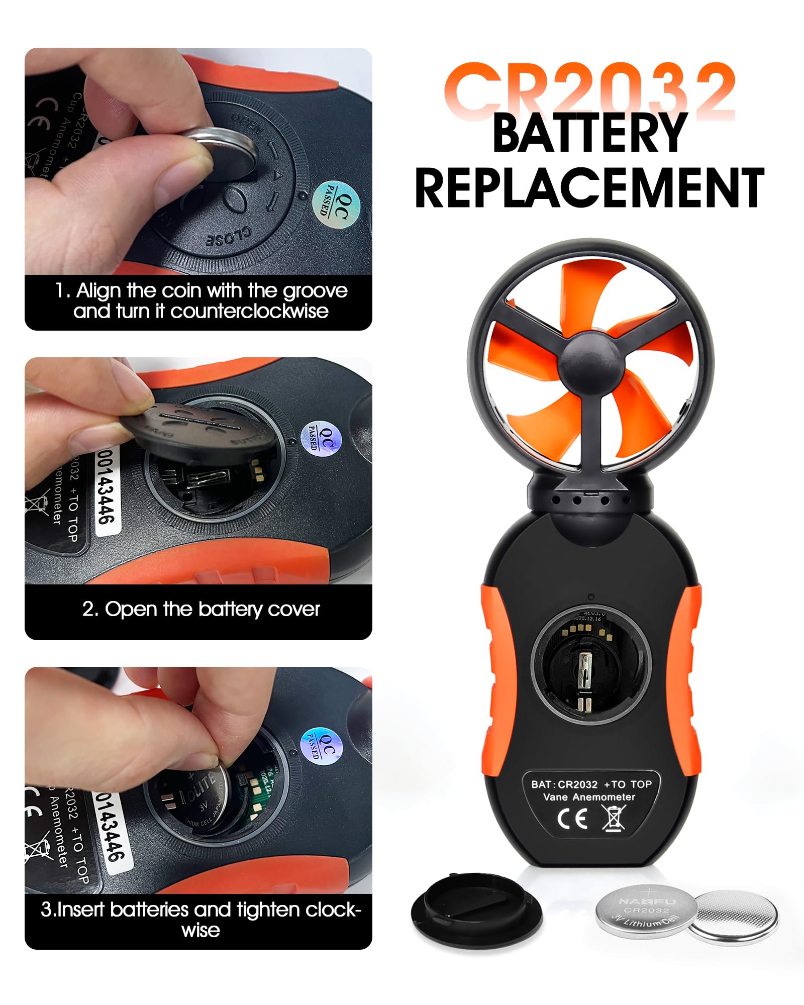 Détecteur de gaz 4 en 1 pour combustible/O2/H2S/CO, alarme son/lumière/vibration et écran LCD détecteurs de fuite de gaz pour la maison + anémomètre portable, 5 unités et interrupteur ℃/℉, testeur de