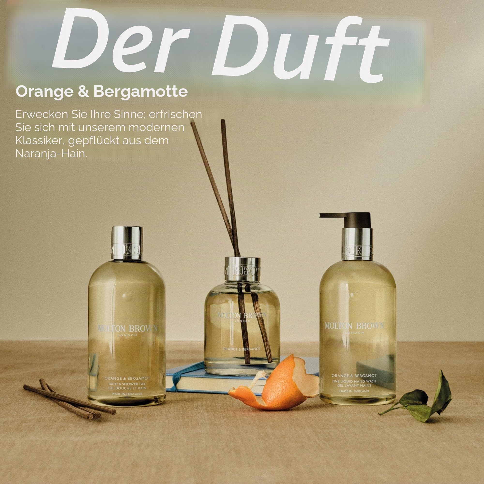 Molton Brown Orange & Bergamot Handpflege-Kollektion | Handwäsche 300 ml, Handlotion 300 ml, Handpflege-Geschenkset, Muttertag
