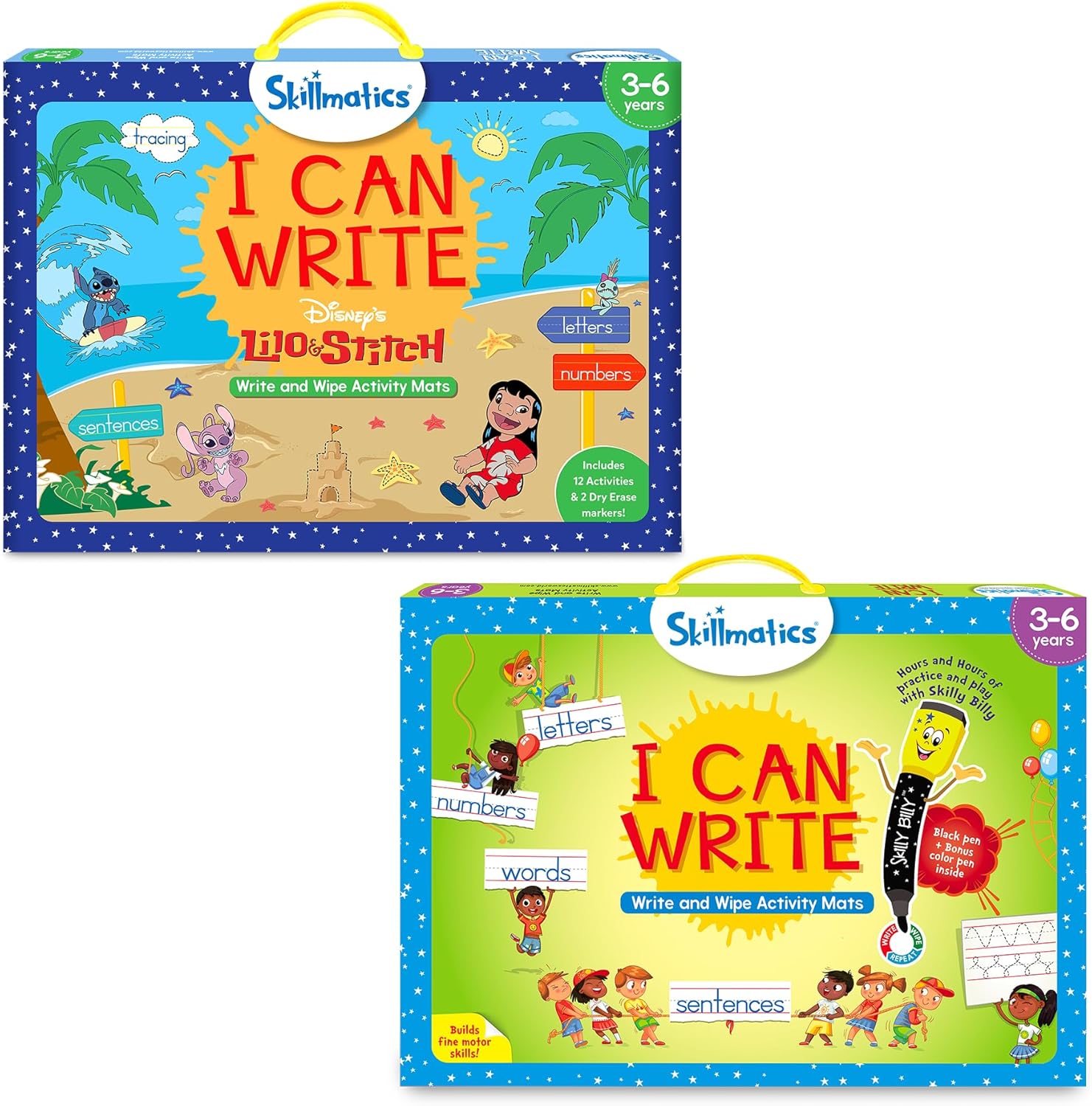 Skillmatics I Can Write Disney's Lilo and Stitch & I Can Write Bundle, Educational Toy, Preschool Learning Activities for Kids, Gifts for Toddlers, Girls & Boys Ages 3, 4, 5, 6
