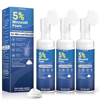 5% Minoxidil Hair Growth Foam Men and Women Suitable for Hair Thinning Receding Hairline and Hair Loss to Hair Regrowth Get Thicker Fuller Hair