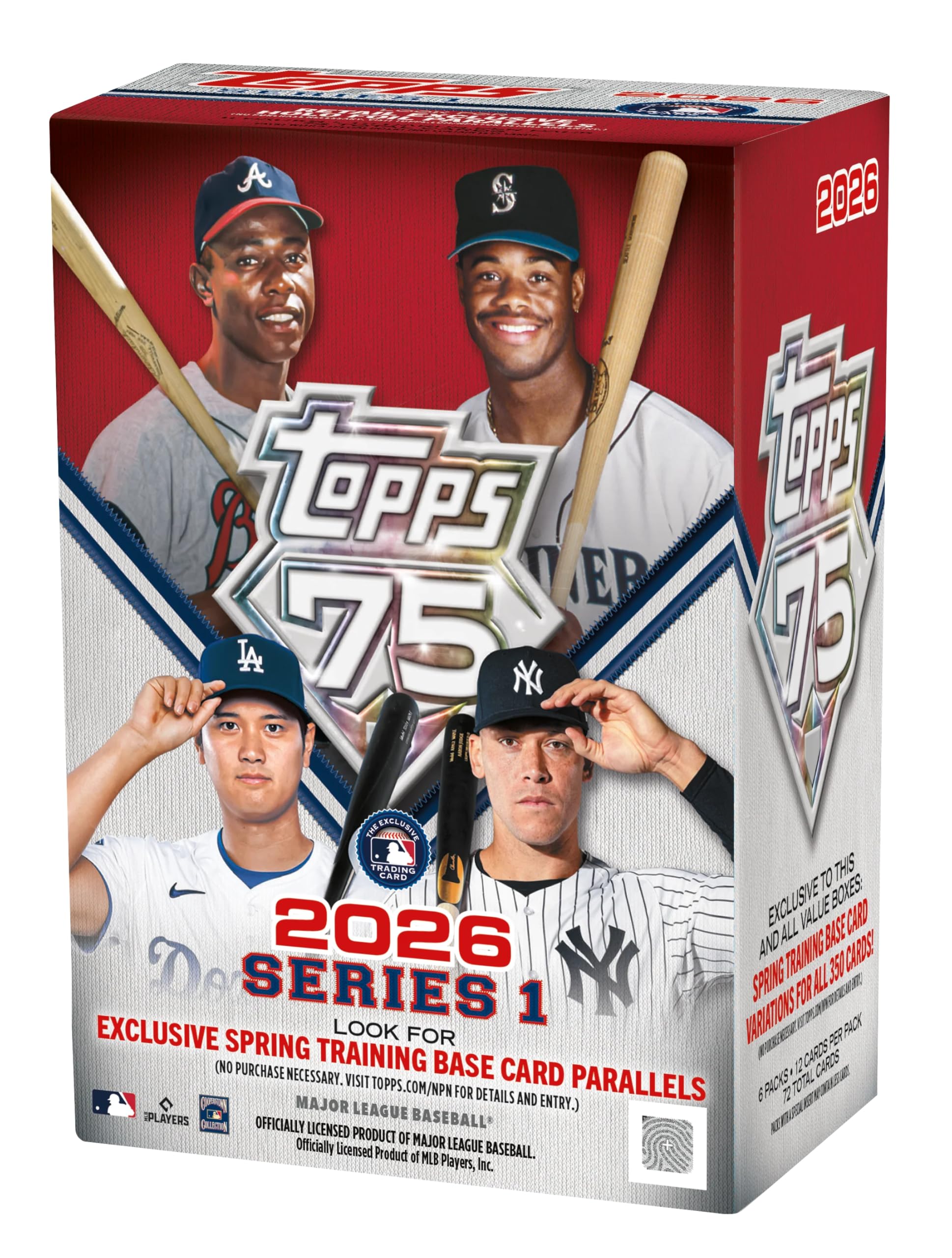 2026 Topps Series 1 Baseball Blaster Box, Look for Retail Exclusive Holo Holo Foil Parallels & Spring Training Variations