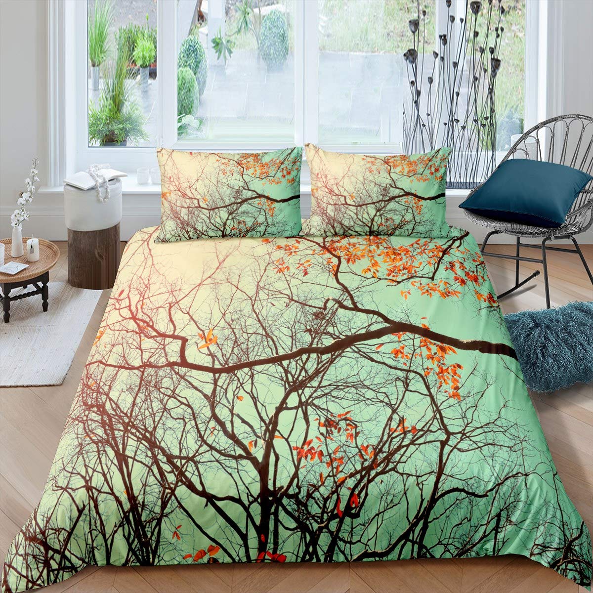 winter woods duvet