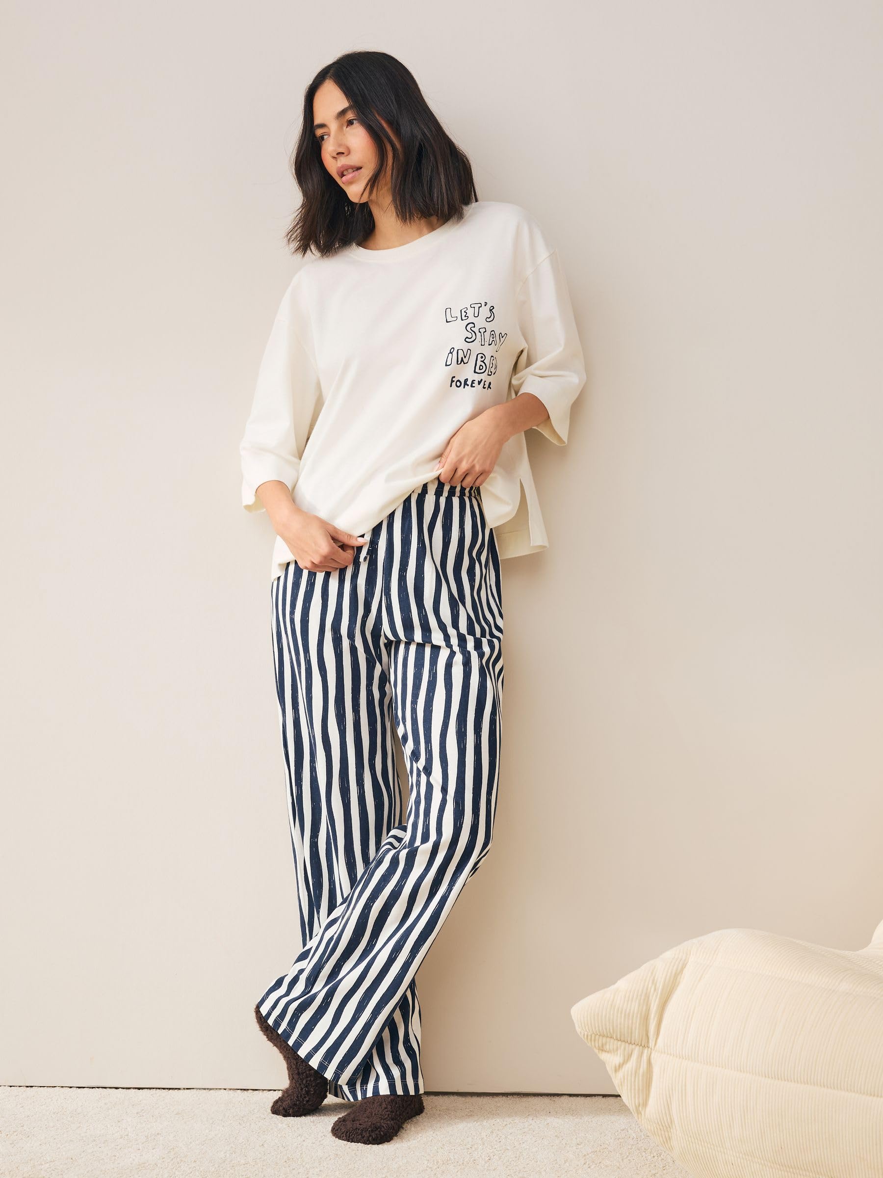 NEXT Damen Kurzärmeliger Pyjama