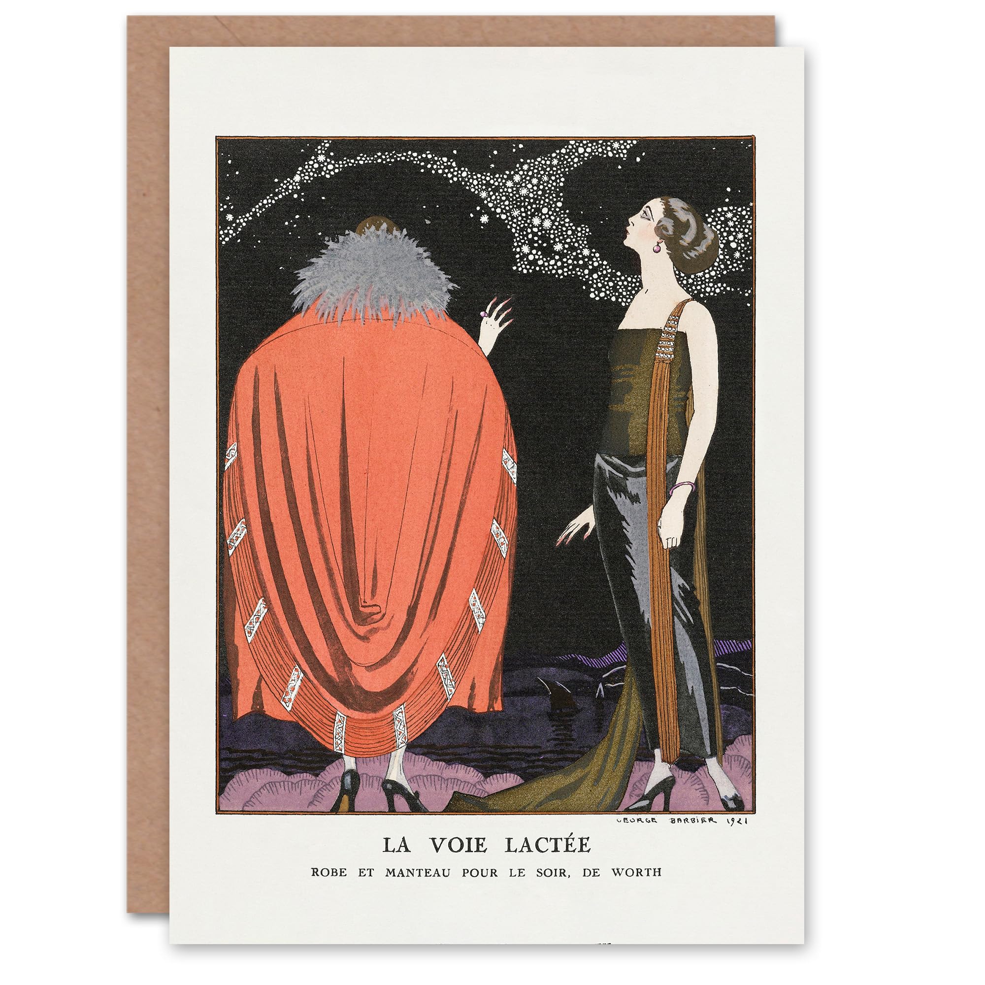 Artery8 George Barbier Art Card The Milky Way Vintage Fashion Advert