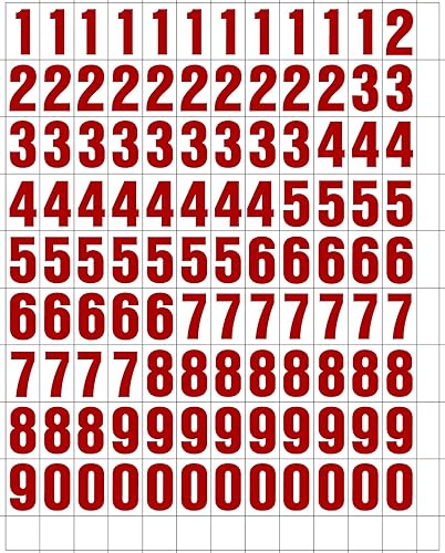 Letras de vinilo adhesivas, números, números autoadhesivos, números adhesivos para letreros, barcos, números, 1 pulgada, adhesivos, impermeables,