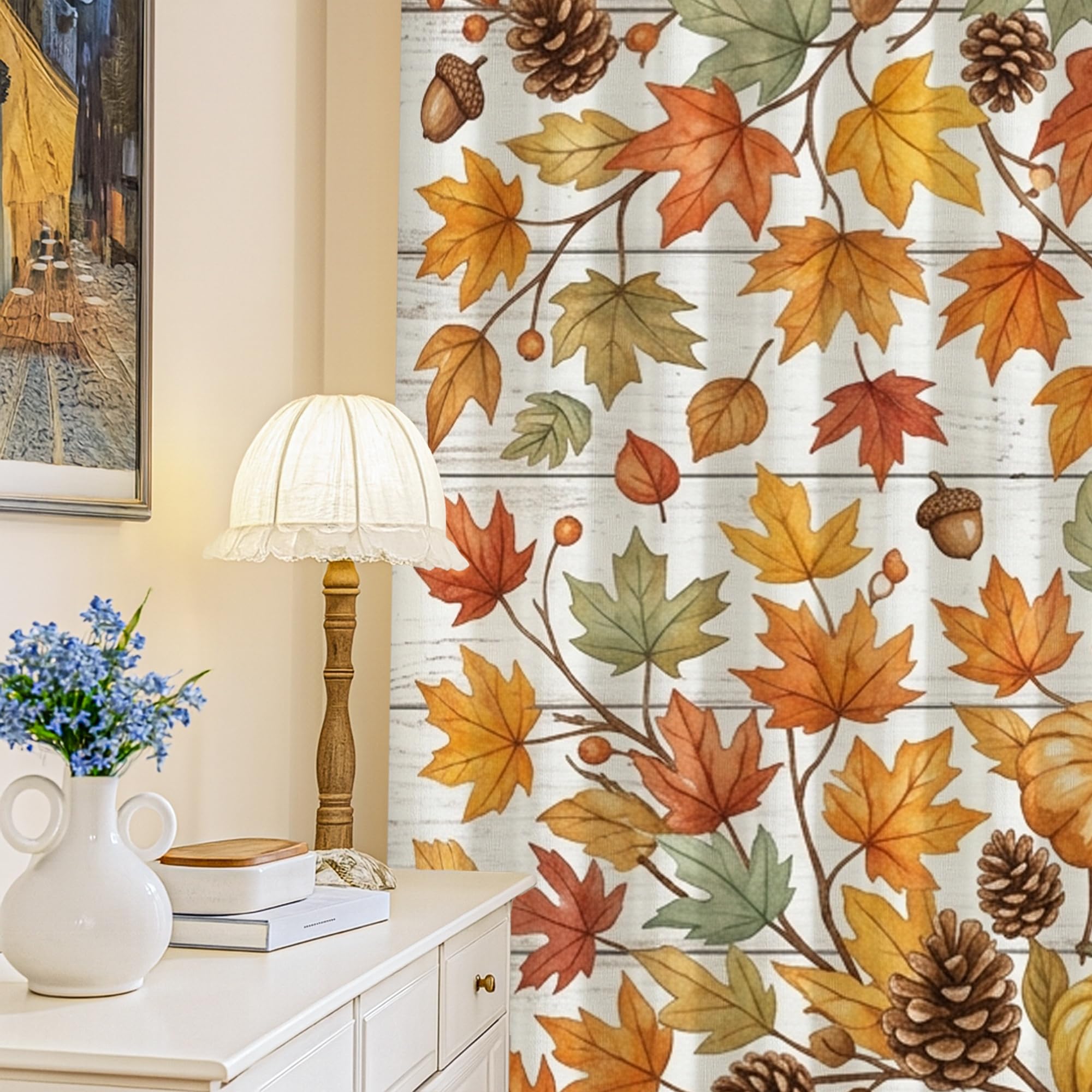 Rideaux occultants de prestige en jacquard infroissable style rustique chic