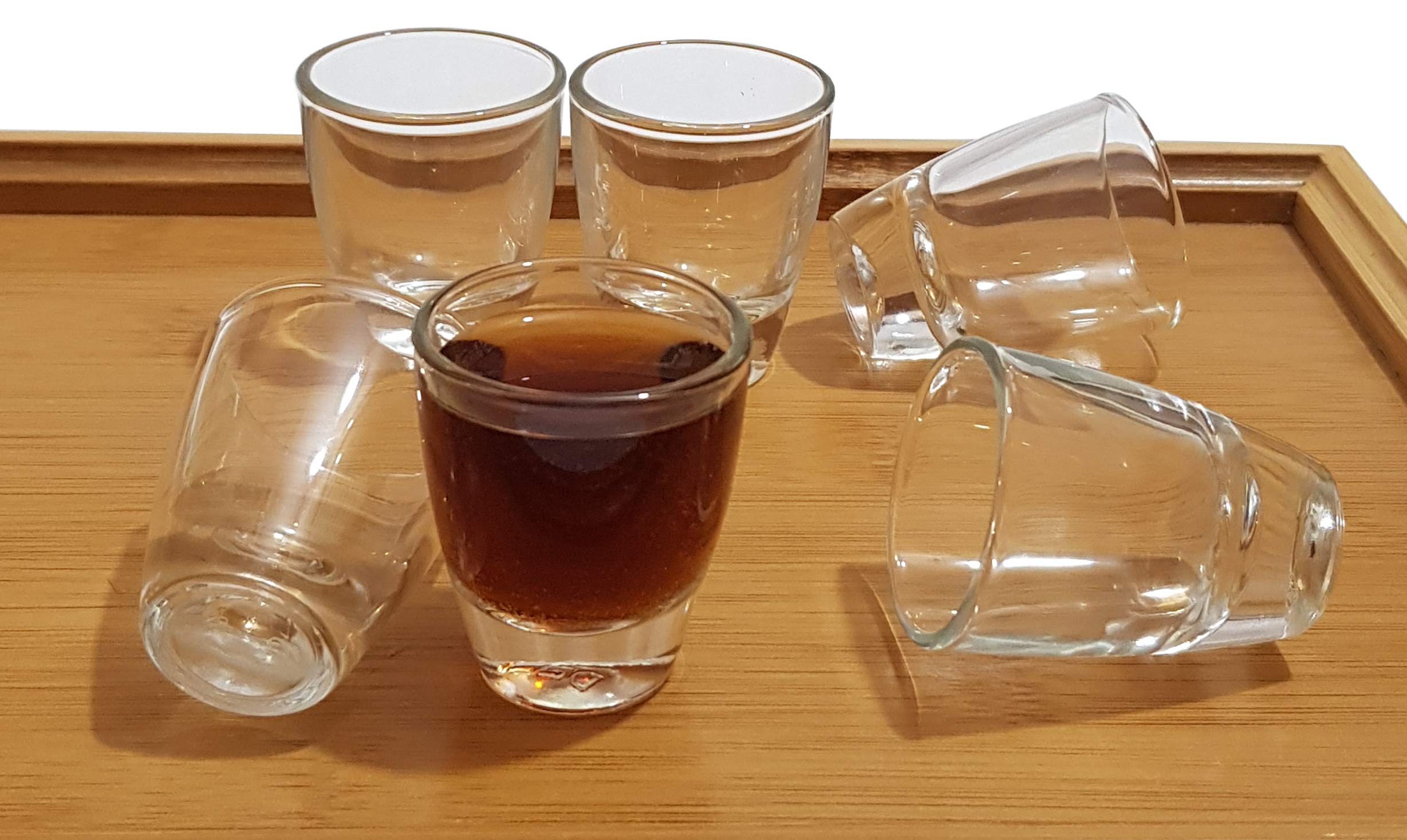 Pure Source India Shot Glass Set of 6, Transparent (Very Cute 25 ML)