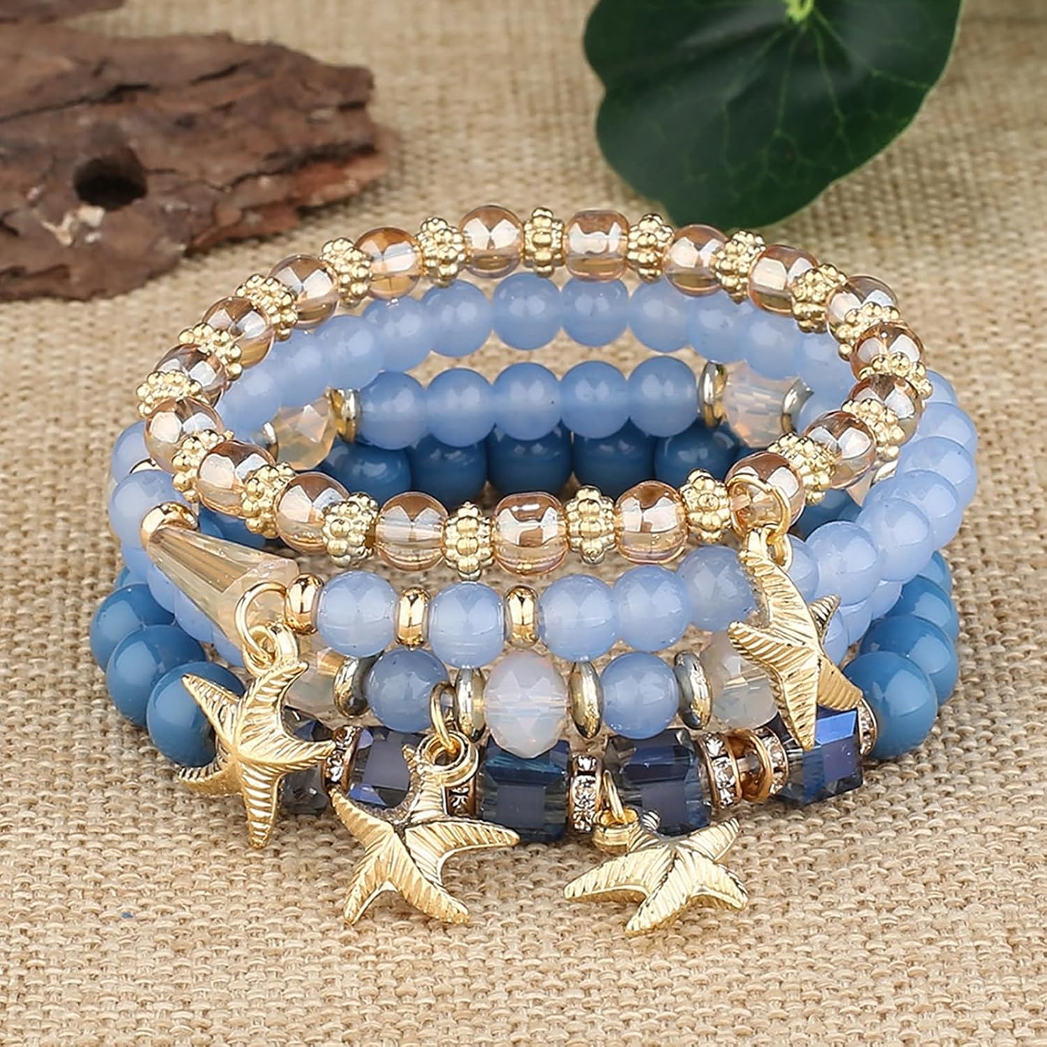 Crystal Charm Beads Bracelets for Women Adjustable Natural Healing Crystal Gemstone Bracelets Boho Jewelry Gifts for Her - Image 5
