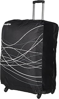 Printed Luggage Cover, Black, Large