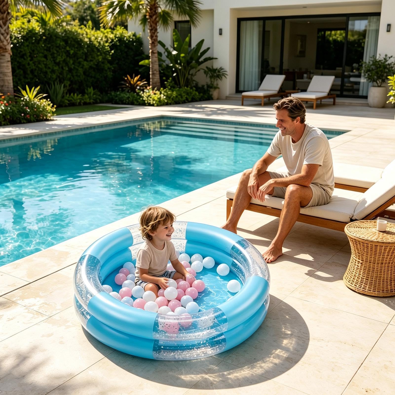 Aufblasbarer Kinderpool Aufblasbare Schwimm- und Wasserspielzeuge für den | Tragbarer aufblasbarer Kinderpool für Mädchen Hinterhof Sommer Badewanne Park Duschen Garten drinnen