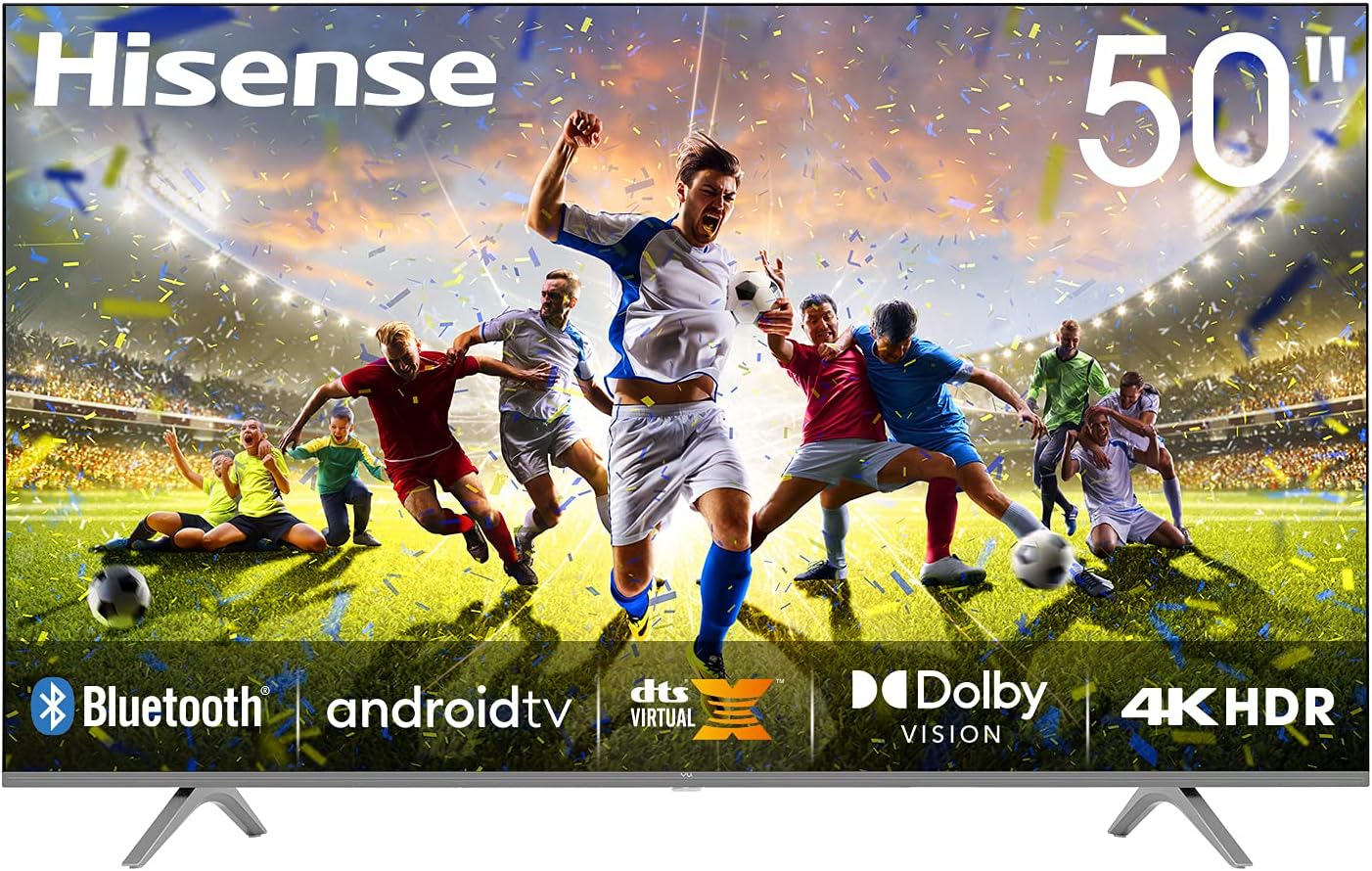 Hisense 50 Inch TV 4K Smart Android TV UHD Googleplay LED Dolby Vision HDR 10 HLG HDMI 2.0 *3 Bluetooth 5.0 - 50A7200F (2020 Model)